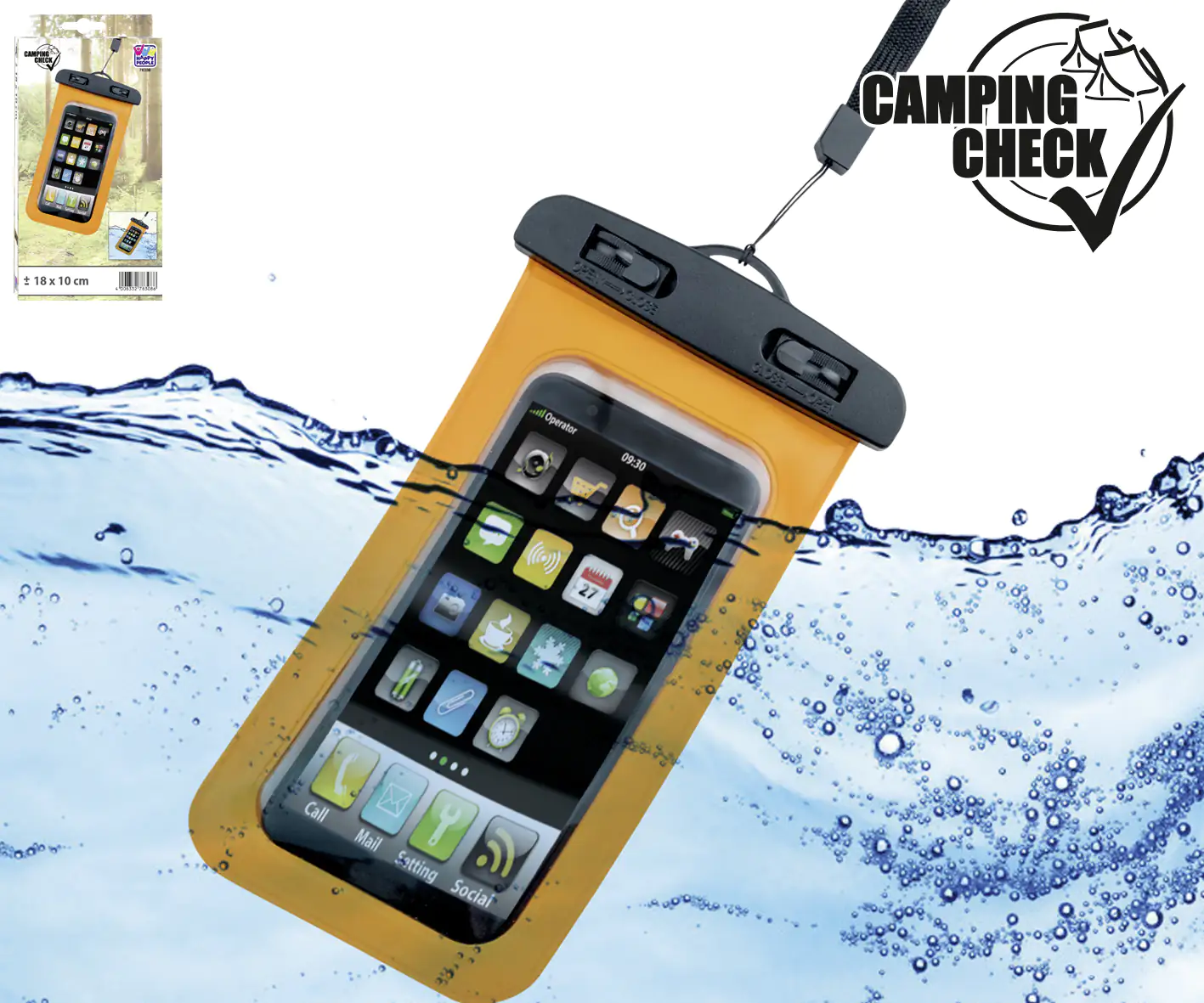 Happy People Handytasche wasserfest 183 x 102 mm