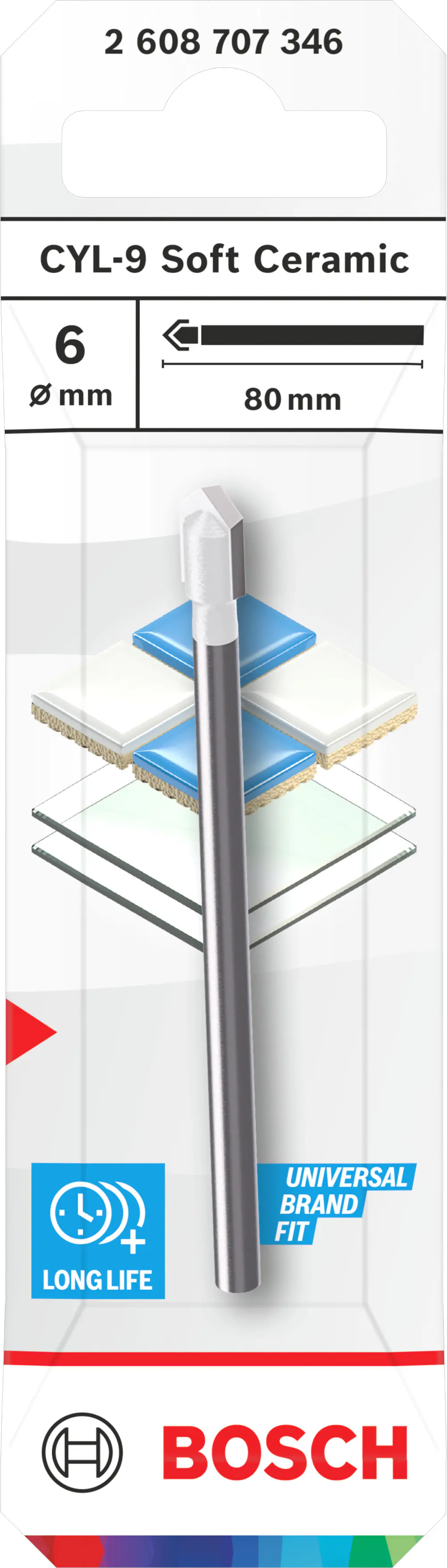 Bosch Fliesenbohrer SoftCeramic CYL-9 Ø 6 x 80 mm