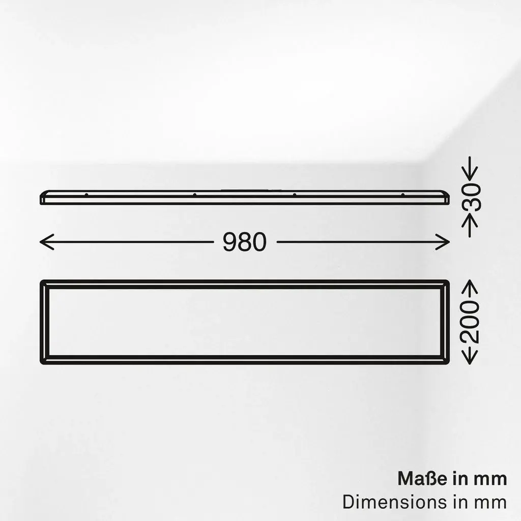 Briloner LED-Deckenlampe Tava 98x20 cm schwarz neutralweiß