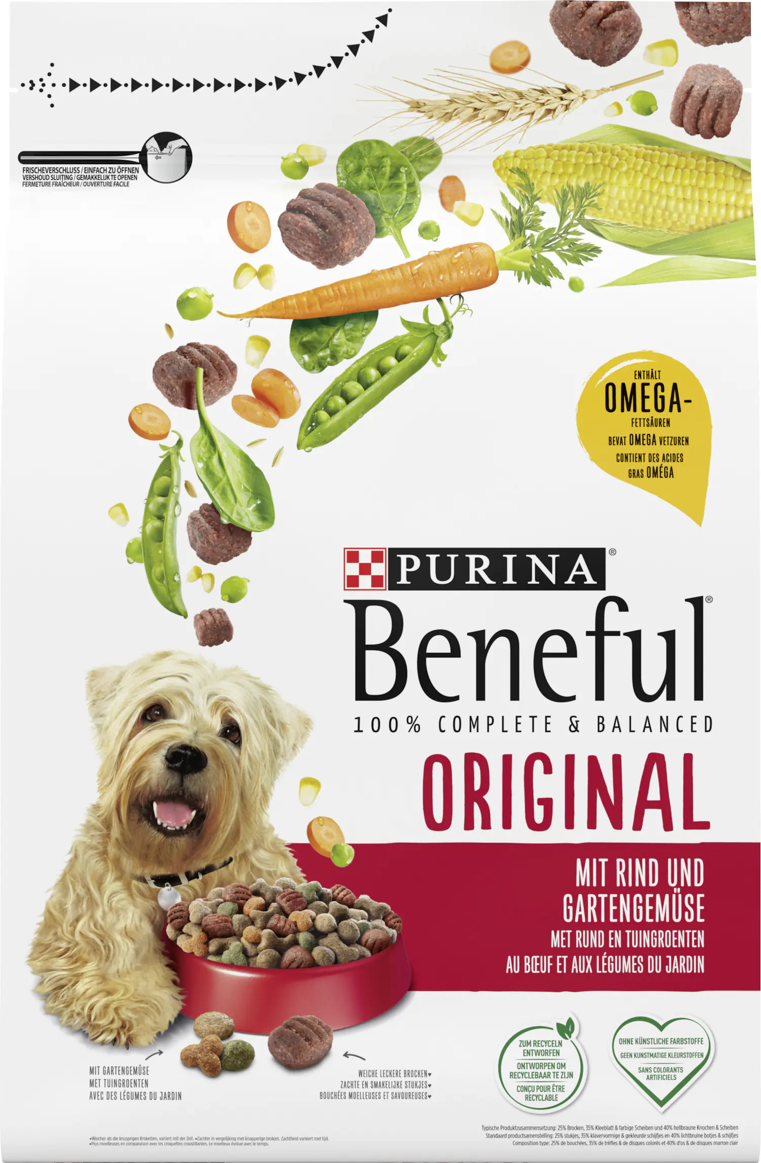 Beneful Hundefutter Original mit Rind & Gartengemüse 2,8 kg