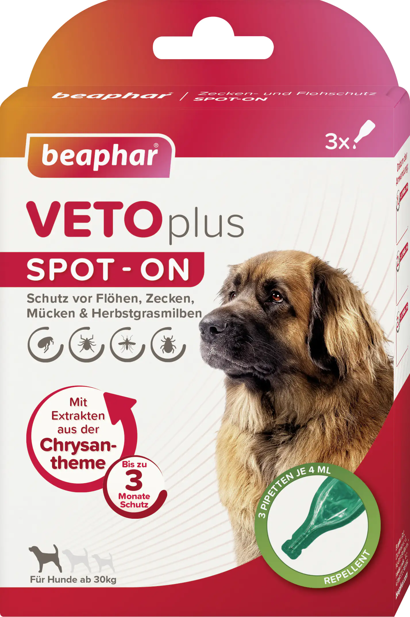 Beaphar Veto plus Spot-On für große Hunde ab 30 kg 3x4 ml