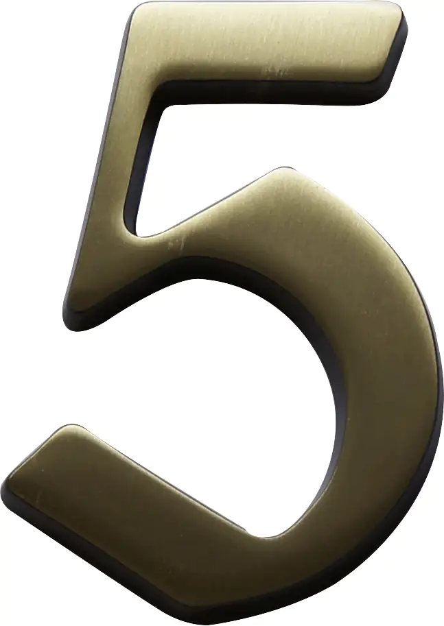 Alpertec Hausnummer 5 Bronze Alpertec Hausnummer 5 Bronze