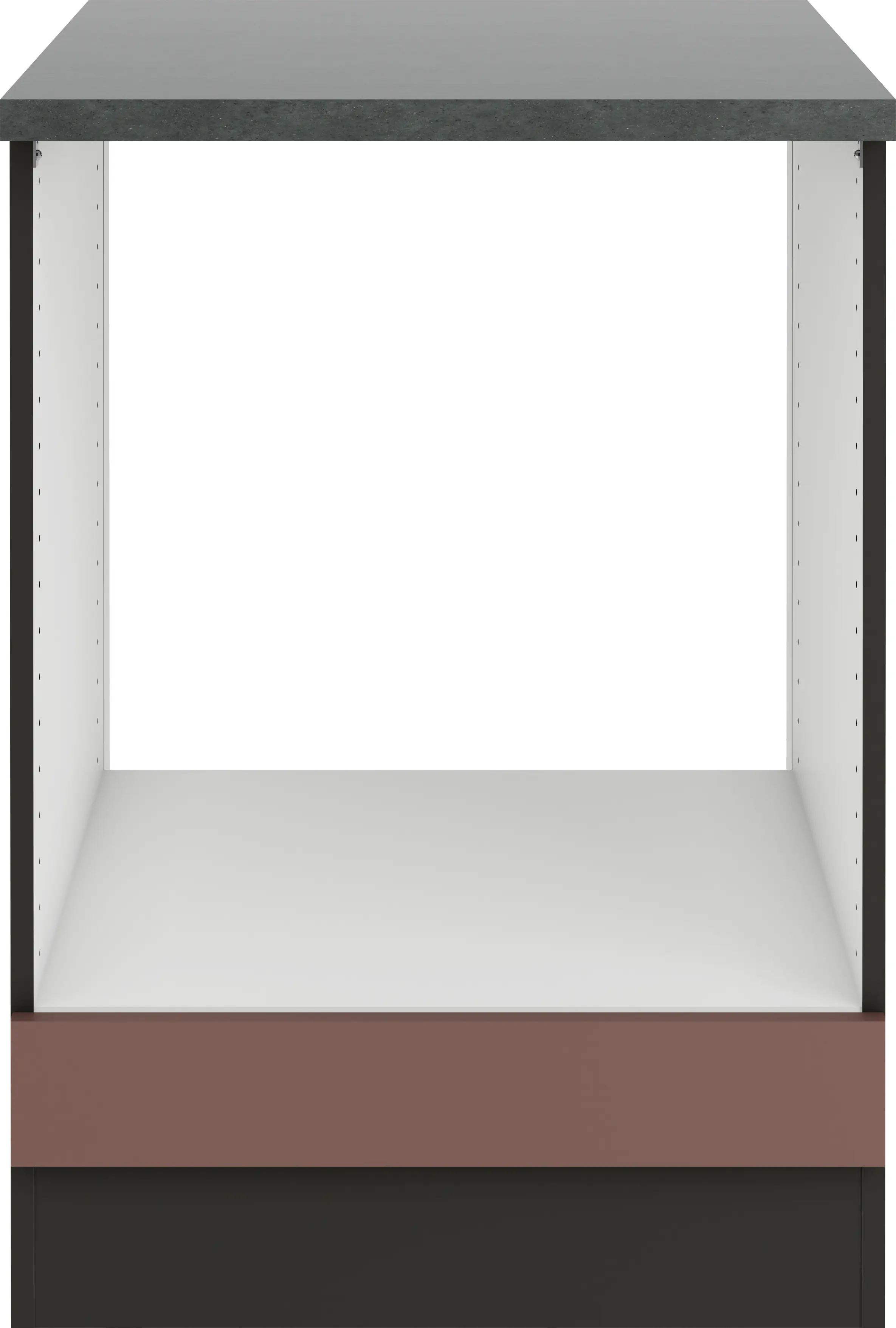 Optifit Herdumbauschrank Nizza 407 rostrot/anthrazit 60 cm