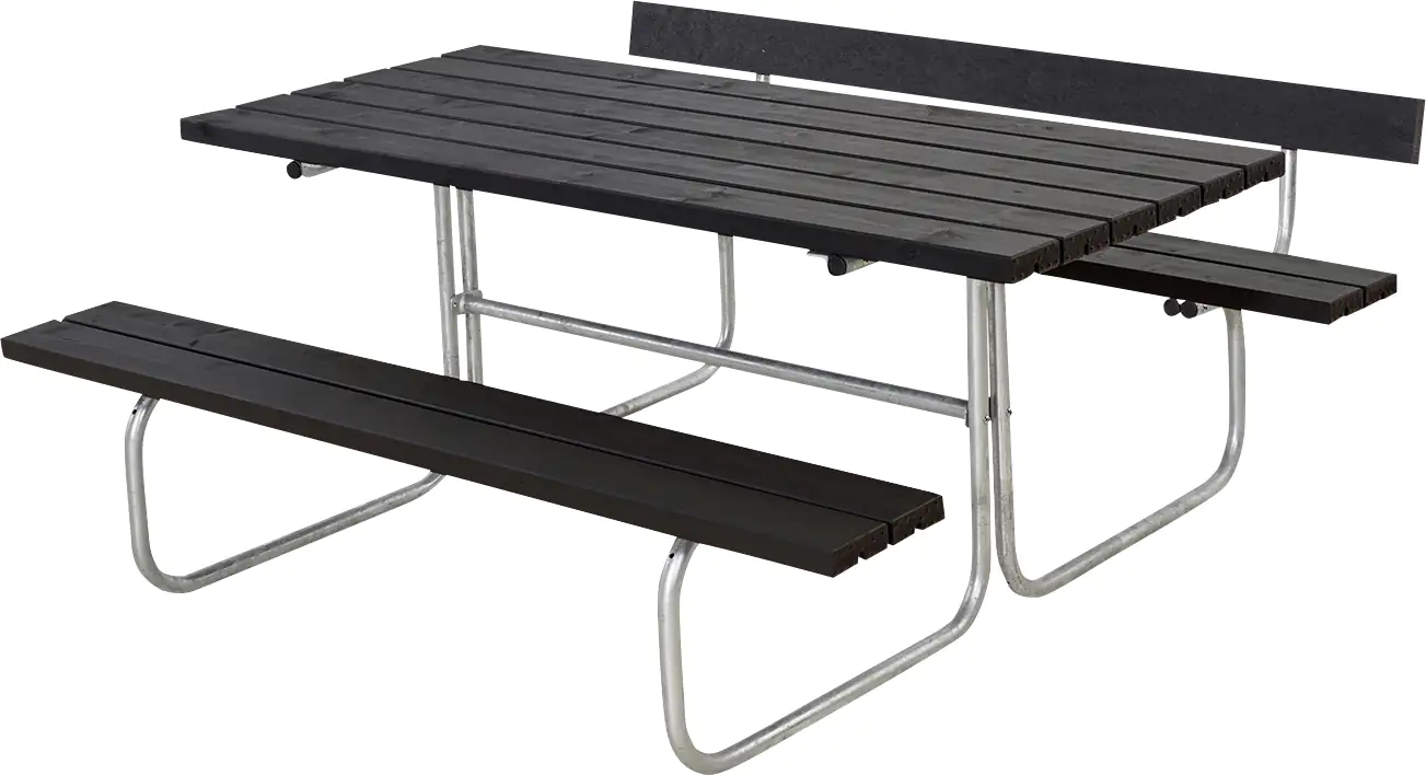 Plus Kombimöbel Classic 177 x 166 x 75 cm mit 1 Rückenlehne, schwarz