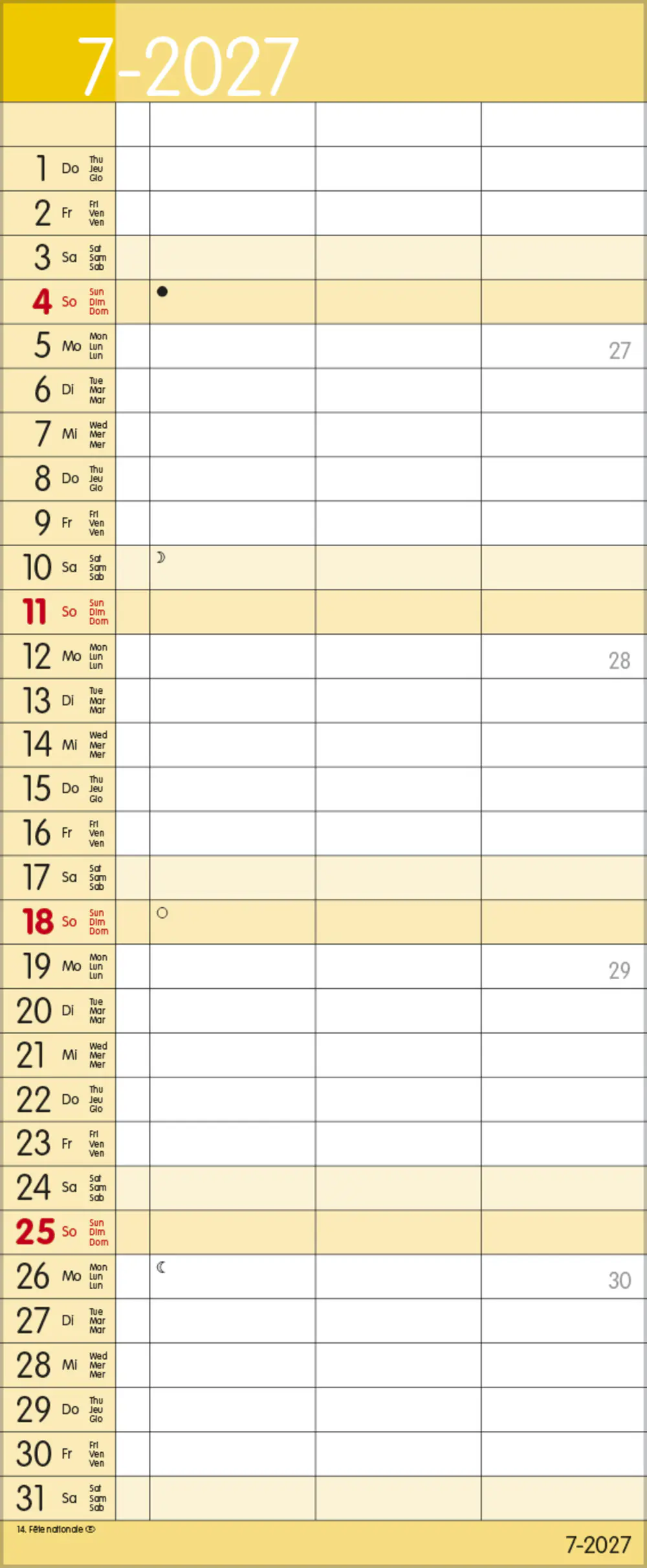 Korsch Kalender Timer for 2 Safran 2027