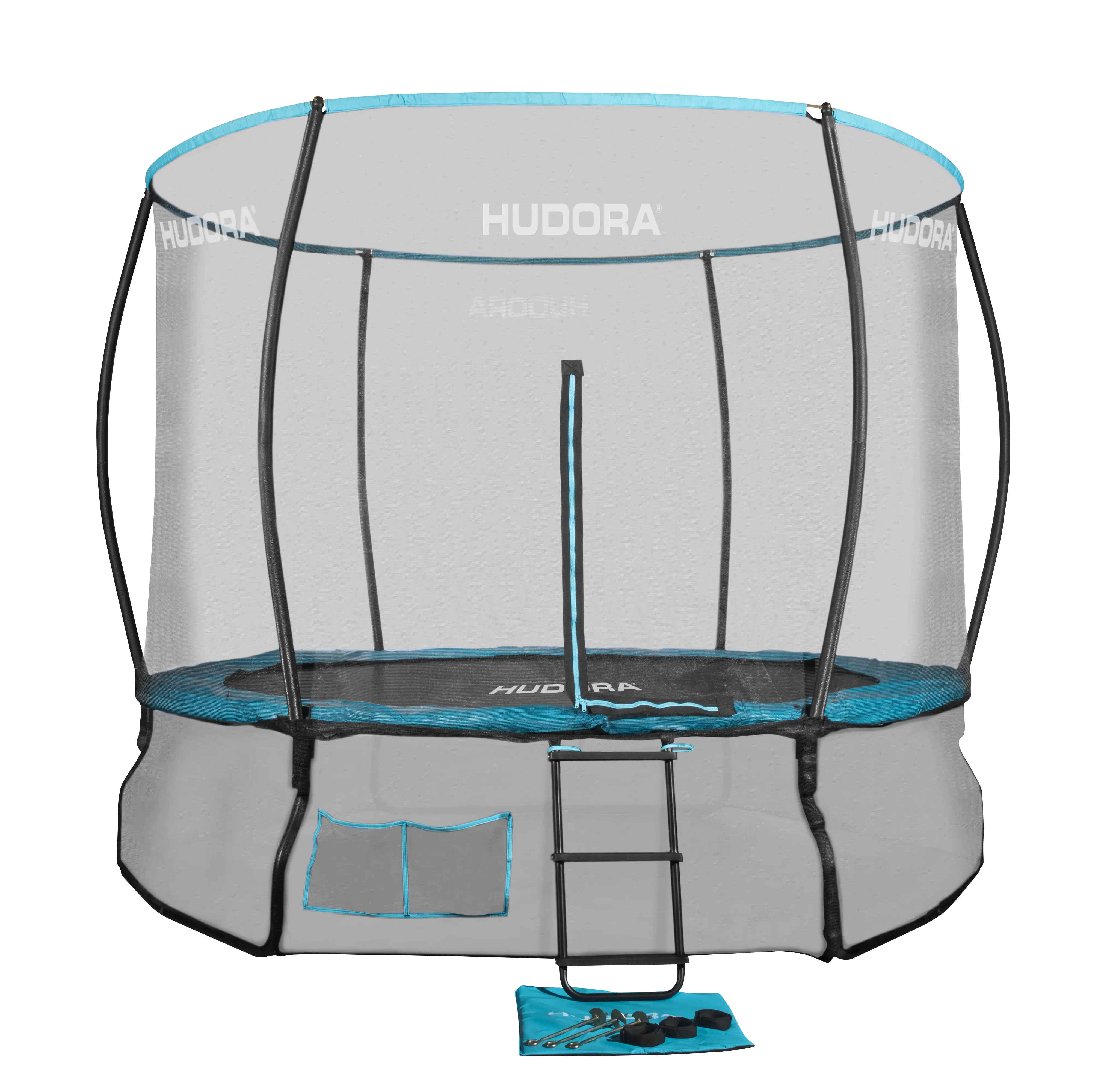 4005998835548_1 Hudora Fantastic Complete Trampolin 300 V mit Netz & Leiter Ø 300 cm