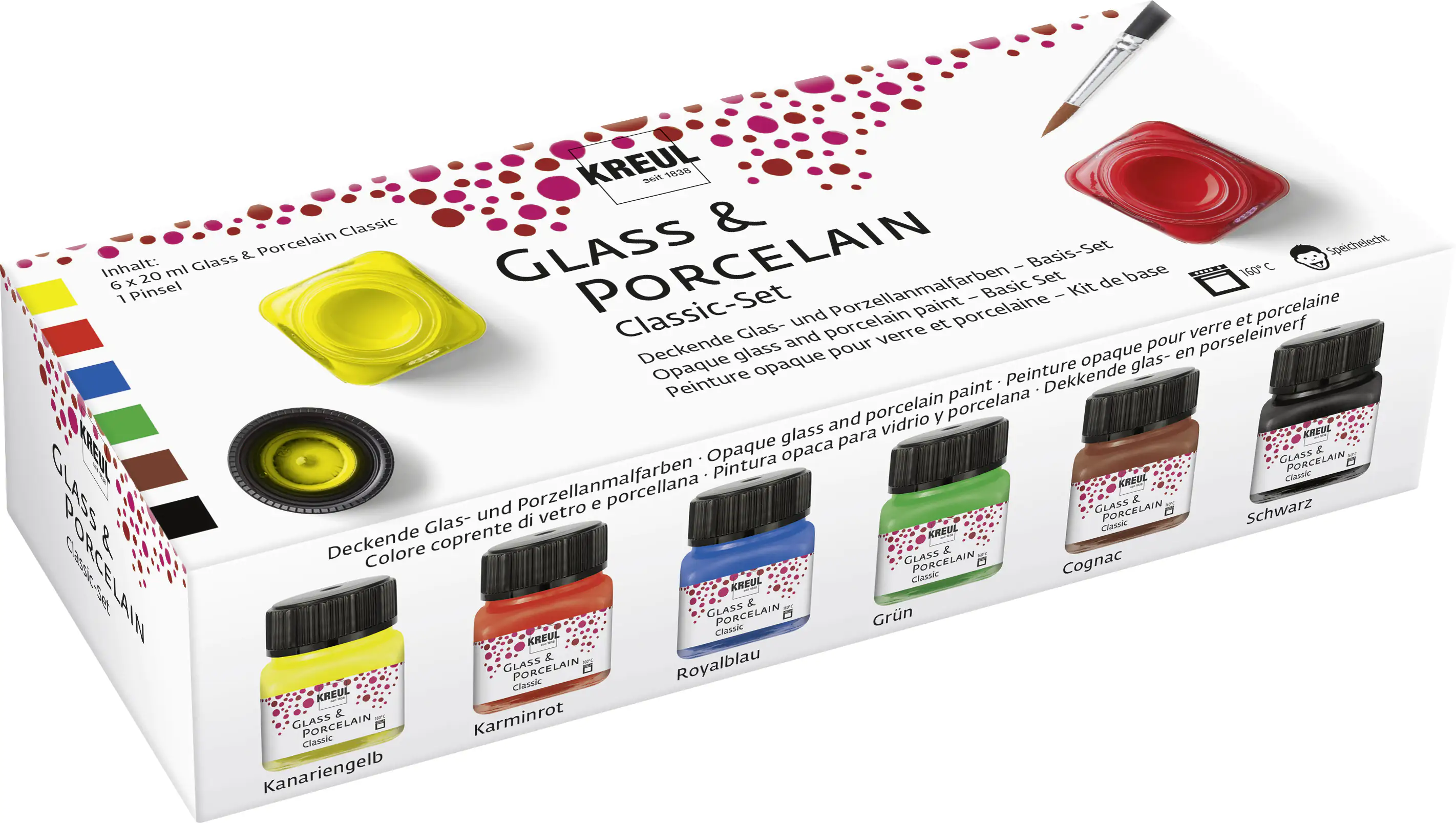 Kreul Glass & Porcelain Classic 6er Set je 20 ml Kreul Glass & Porcelain Classic 6er Set je 20 ml
