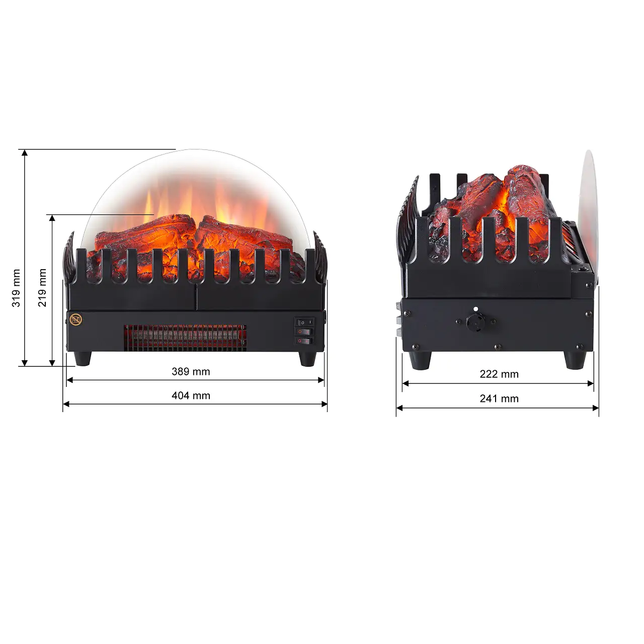 Balderia Elektrokamin-Einsatz Atlas 2000 W, 3-D Flammeneffekt Balderia Elektrokamin-Einsatz Atlas 2000 W, 3-D Flammeneffekt
