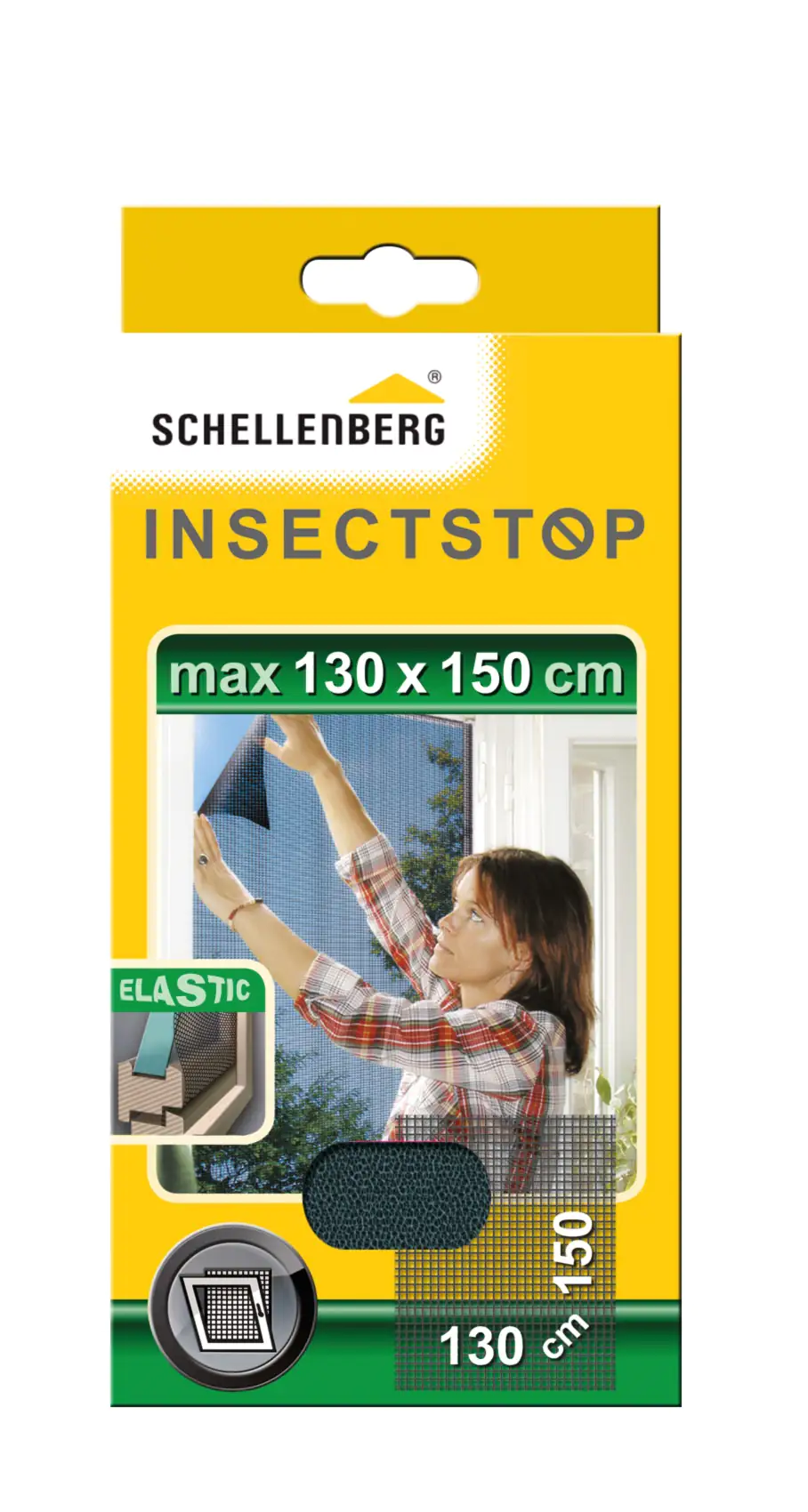 Schellenberg Fliegengitter 130 x 150 cm  anthrazit kürzbar
