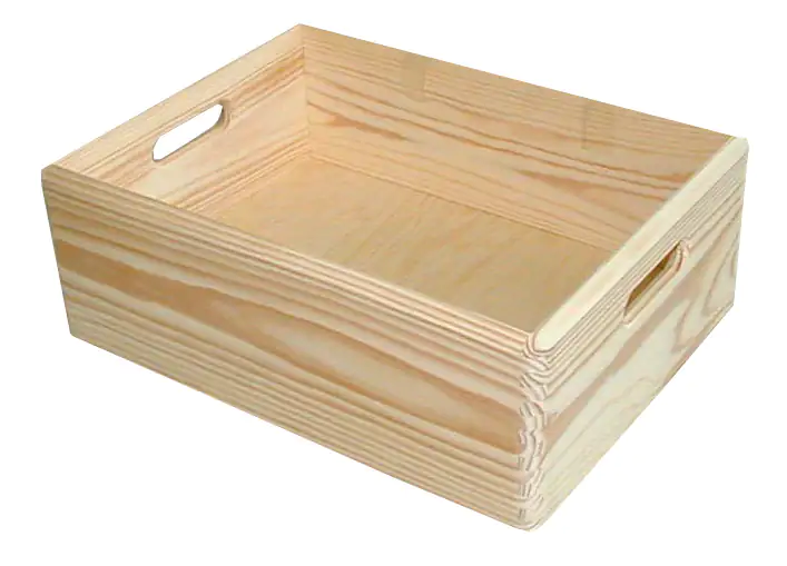 Stapelbox Holz Gr. M 30 x 40 x 13,5 cm (L x B x H) Stapelbox Holz Gr. M 30 x 40 x 13,5 cm (L x B x H)