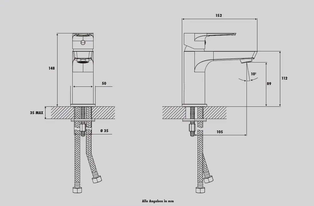 Primaster Waschtischarmatur Riga verchromt Primaster Waschtischarmatur Riga verchromt
