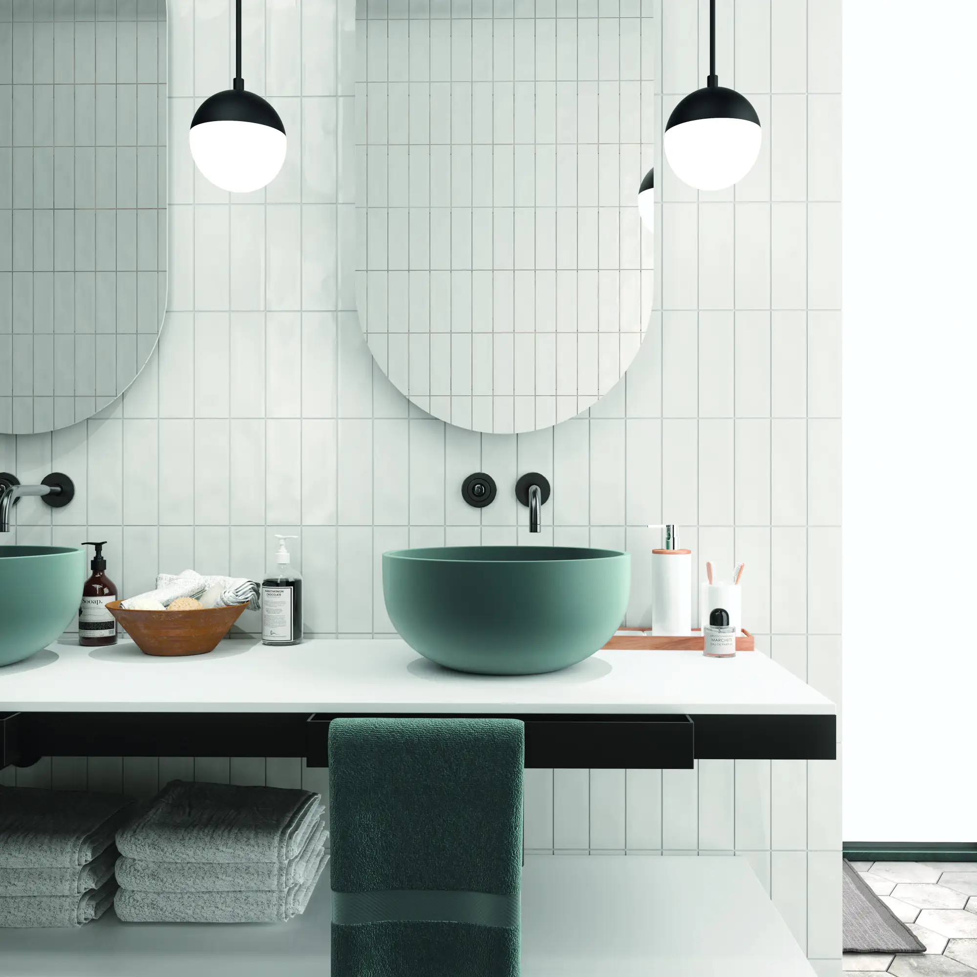 Wandfliese Borgo 6,5 x 20 cm weiß glanz