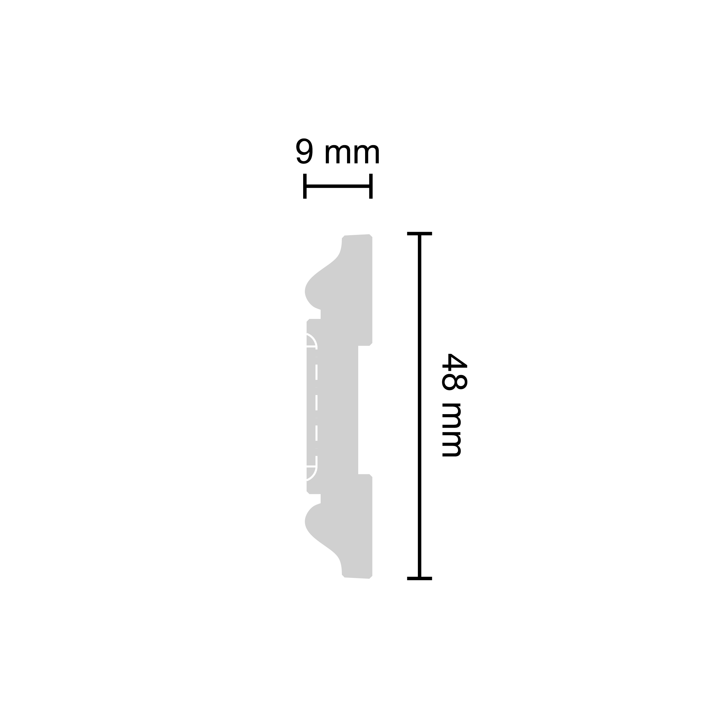 Decosa Wandleiste Melanie 200 cm weiß
