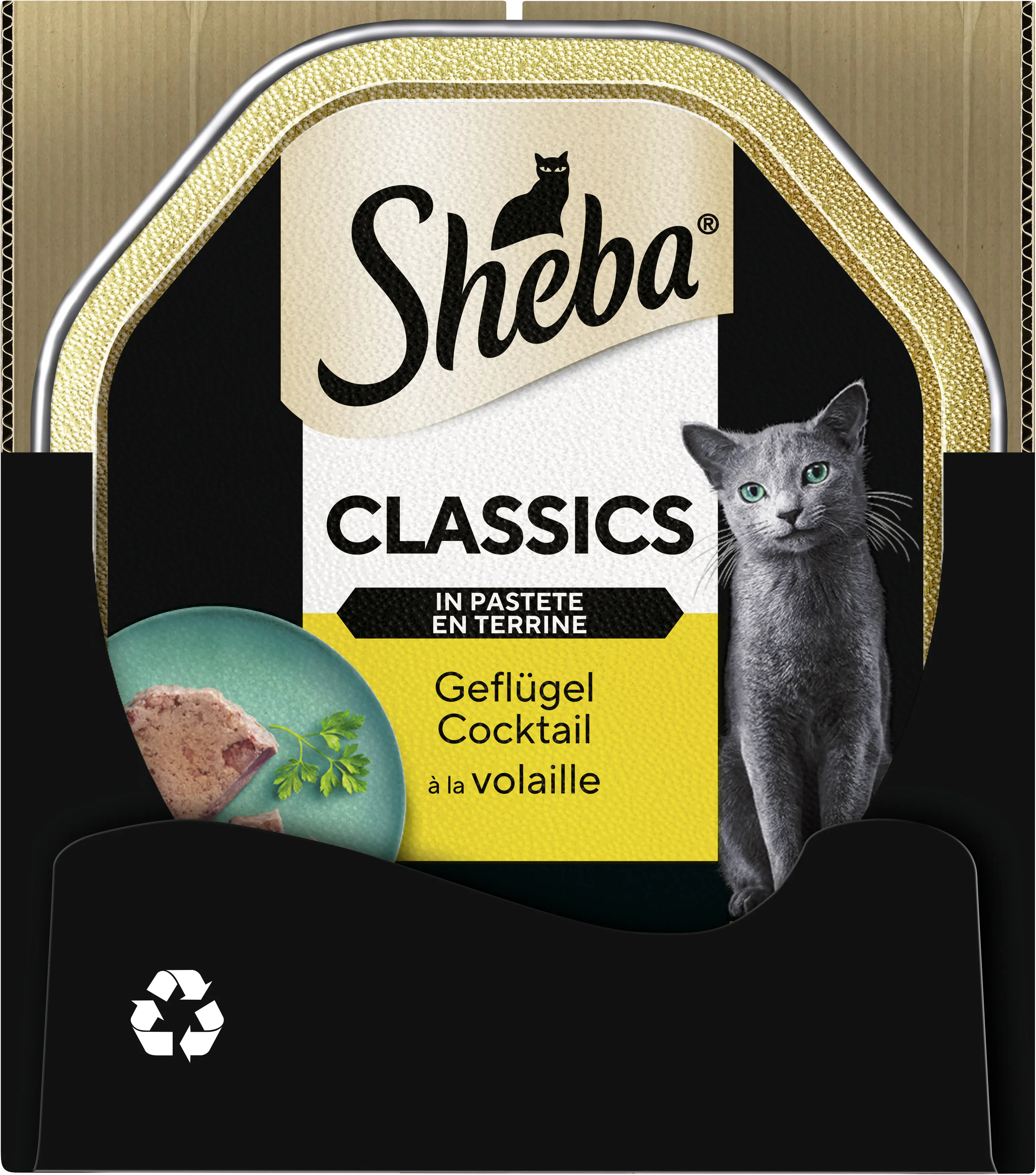 Sheba Classics in Pastete Katzennassfutter Adult 85 g Geflügel Cocktail