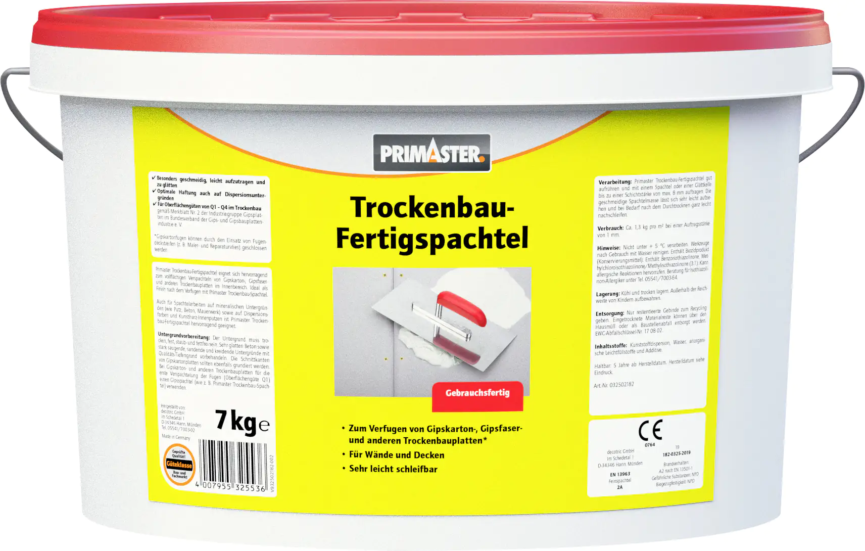 Produktbild: Primaster Trockenbau-Fertigspachtel 7 kg