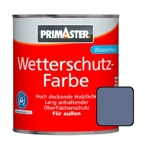 Primaster Wetterschutzfarbe 2,5 L taubenblau Primaster Wetterschutzfarbe 2,5 L taubenblau