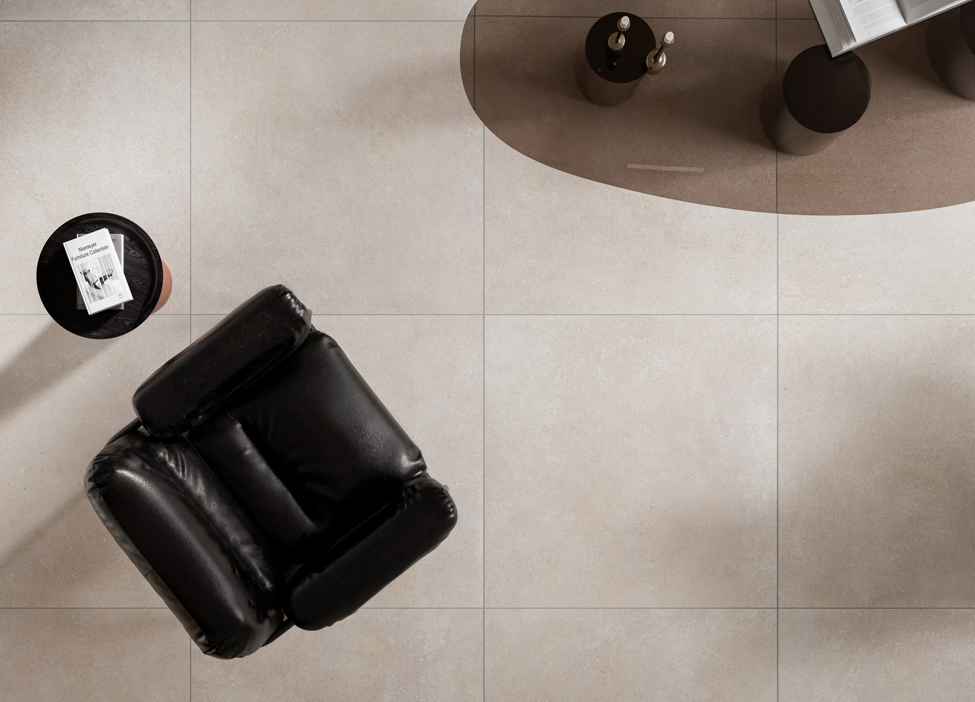 Bodenfliese Feinsteinzeug Modern Concrete 60 x 60 cm ivory Bodenfliese Feinsteinzeug Modern Concrete 60 x 60 cm ivory