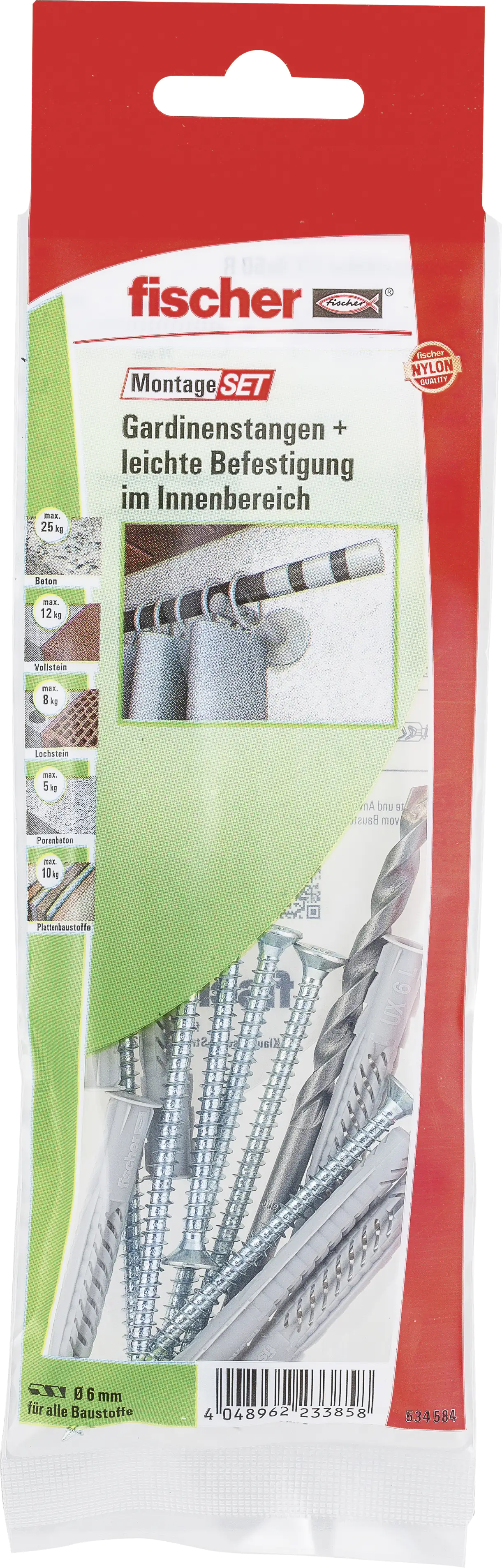 Fischer Montage-Set Gardinenstange