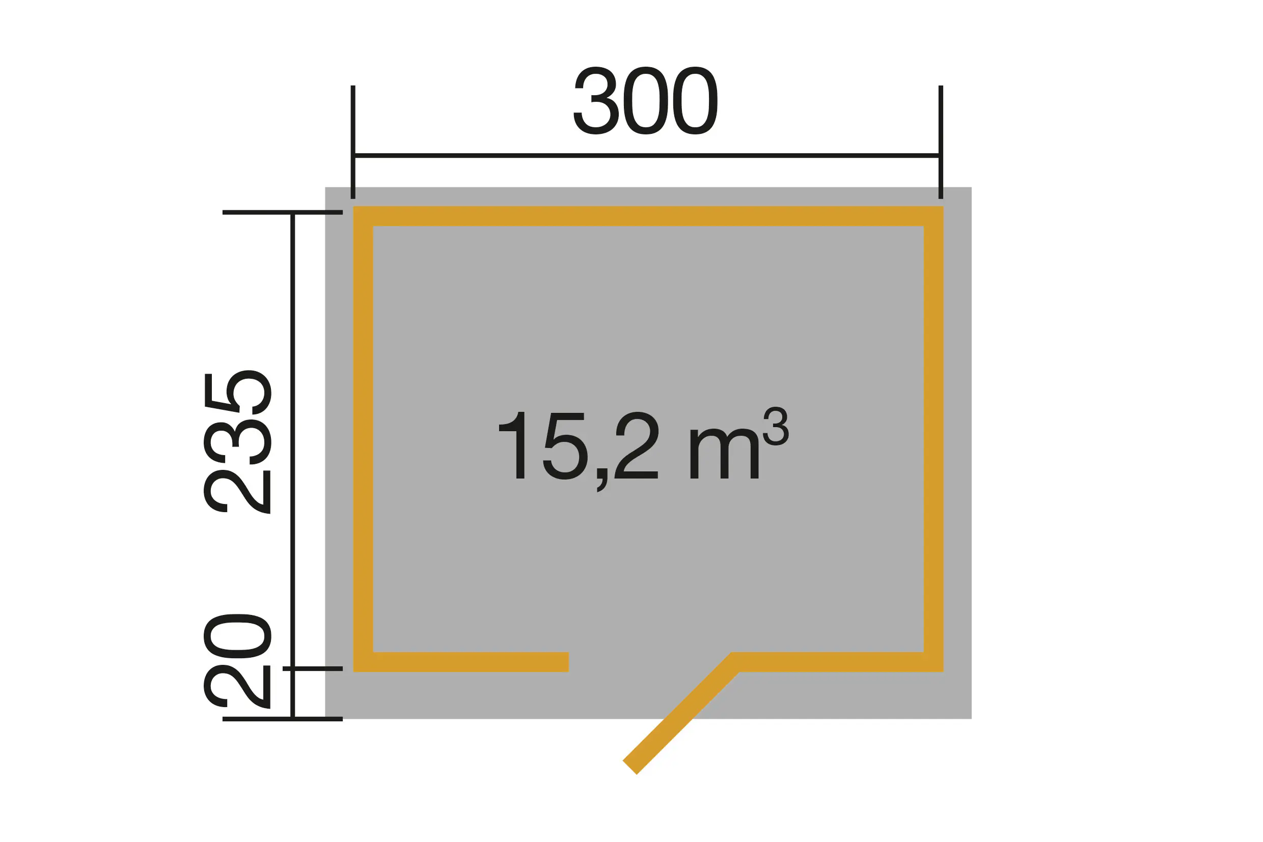 Weka Gartenhaus Typ 260 300 x 235 cm natur