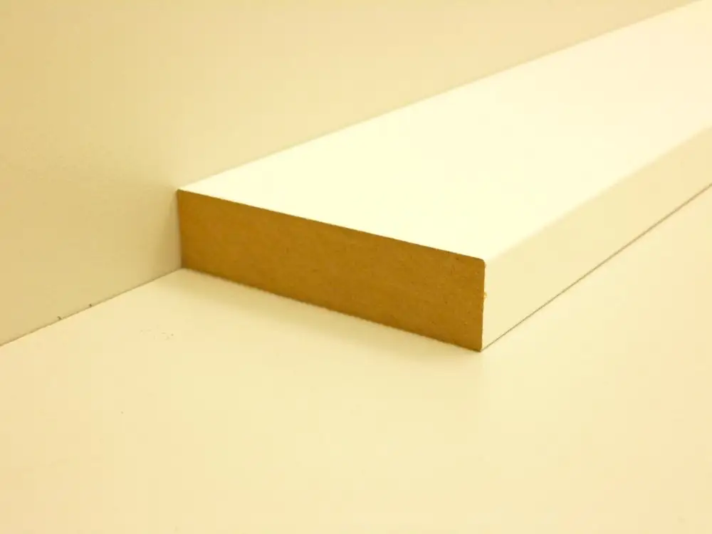 B.S. Bauprogramm Rechteckleiste 200 cm 20 x 80 mm weiß