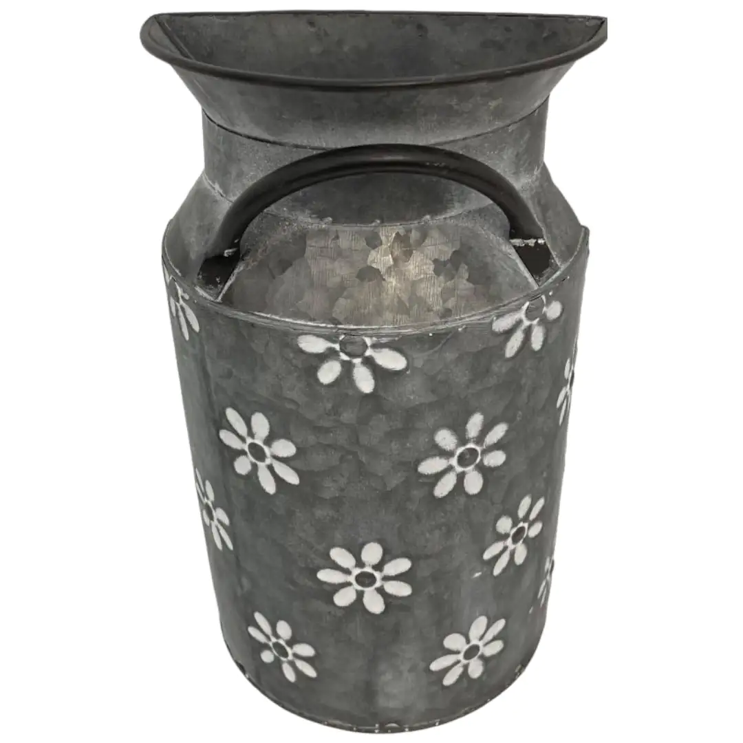 Deko Milchkanne grau