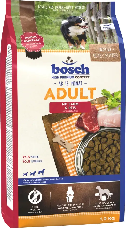 4015598013178 Bosch Trockenfutter für Hunde Adult 1 kg mit Lamm & Reis