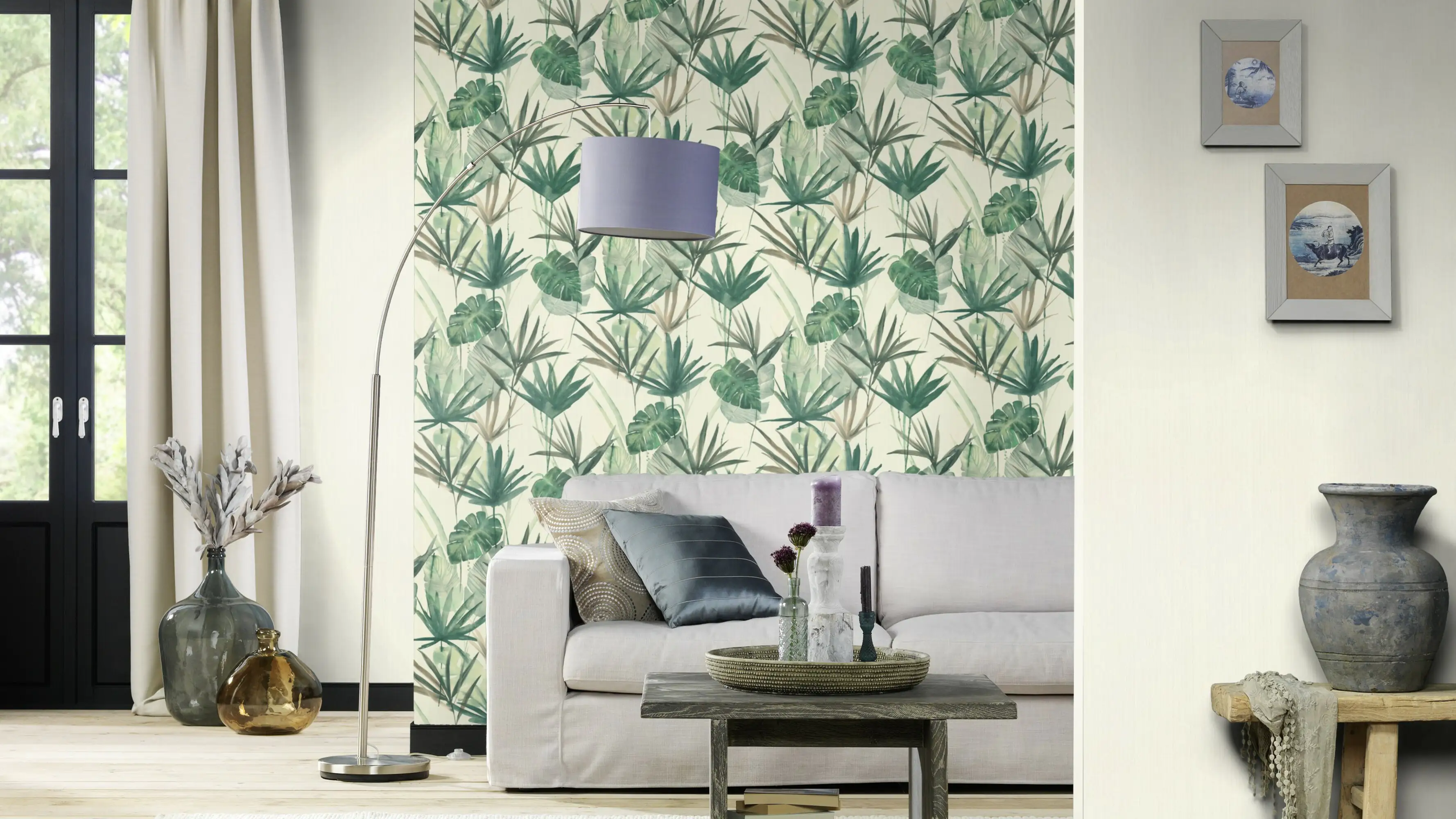 4000441537116_4 Rasch Vliestapete 537116 BARBARA home Collection II uni weiß 10,05 x 0,53 m