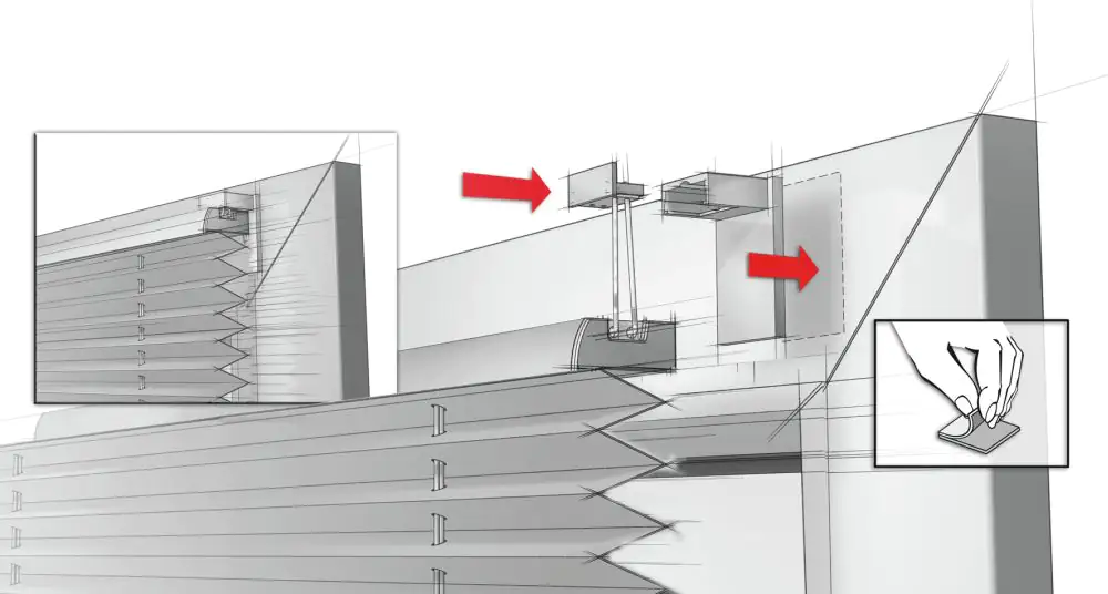 Gardinia Klebeträger weiß