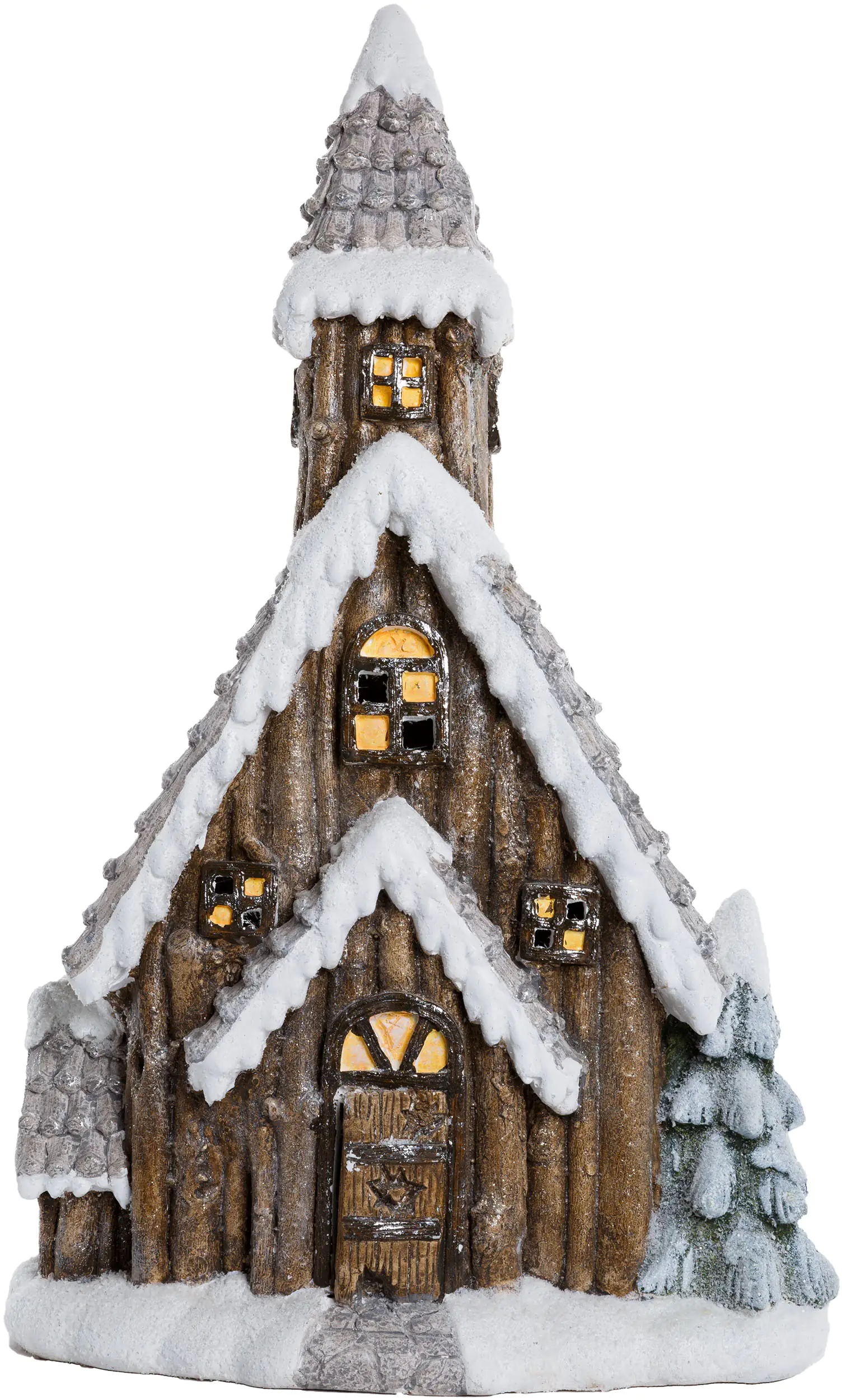 TrendLine Dekofigur Kirche 63 cm braun silber