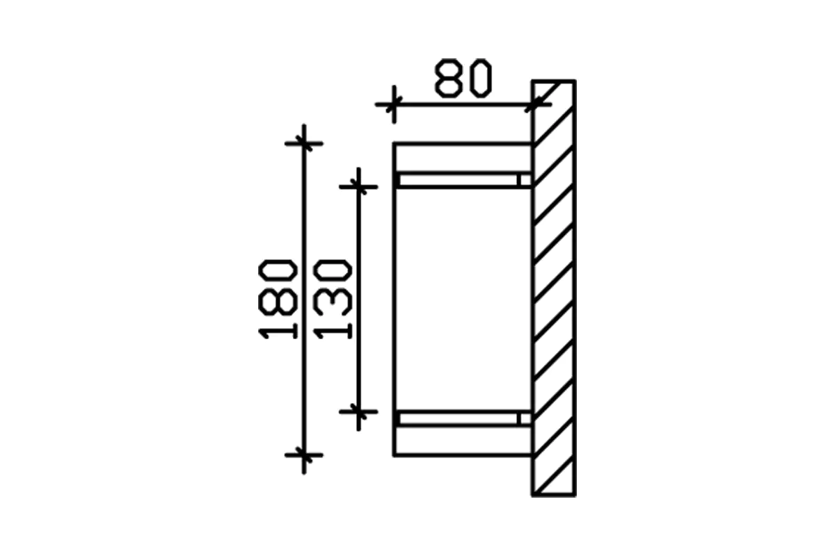 SKAN HOLZ Vordach Stettin 180 x 80 cm, lasiert in Weiß