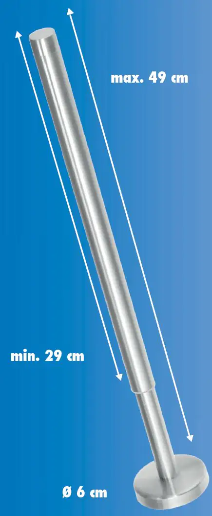 Trendline Teleskop-Handtuchstange Edelstahl gebürstet Simple Round Trendline Teleskop-Handtuchstange Edelstahl gebürstet Simple Round