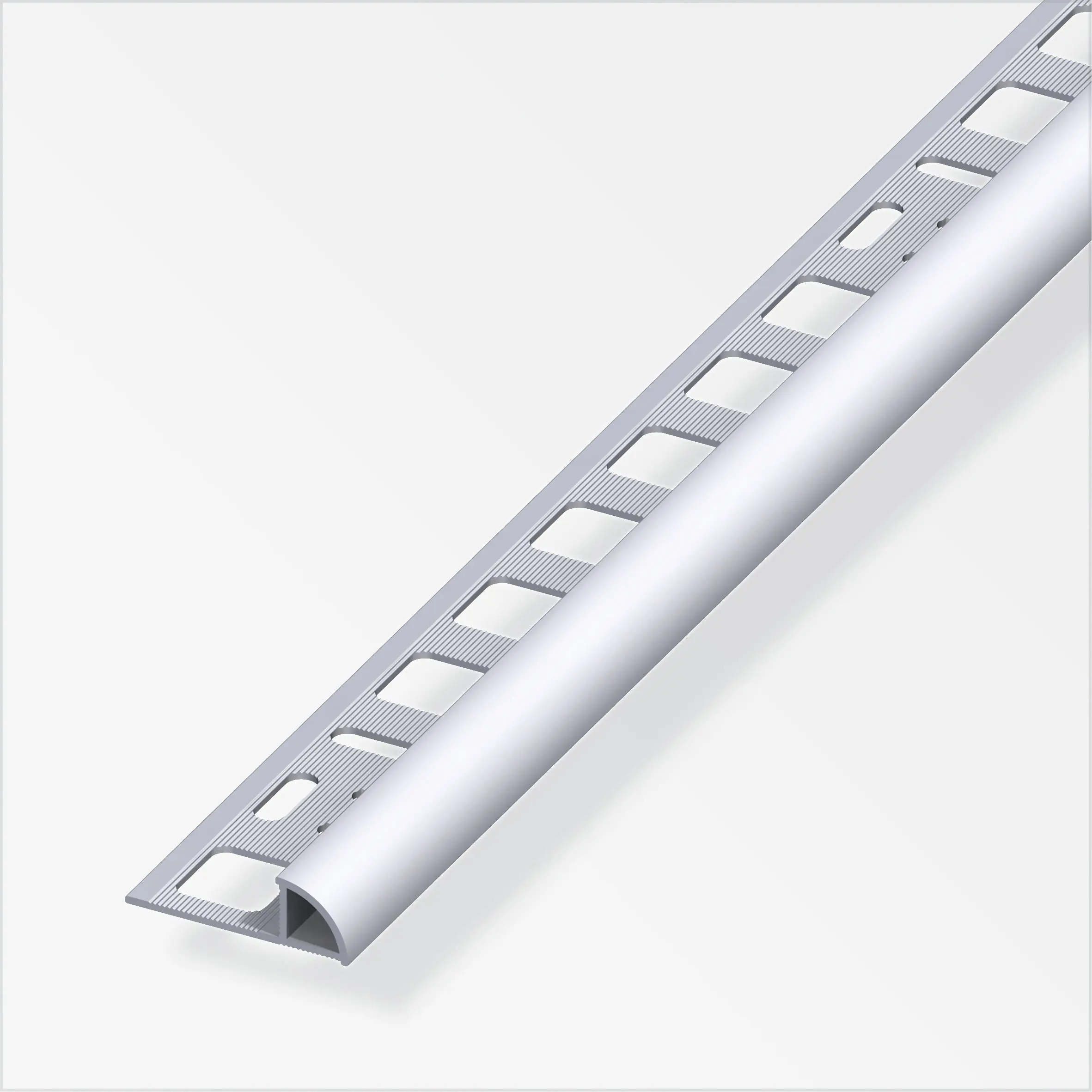 alfer Viertelkreisprofil 2.5 m, 8 x 19.5 mm Aluminium roh blank