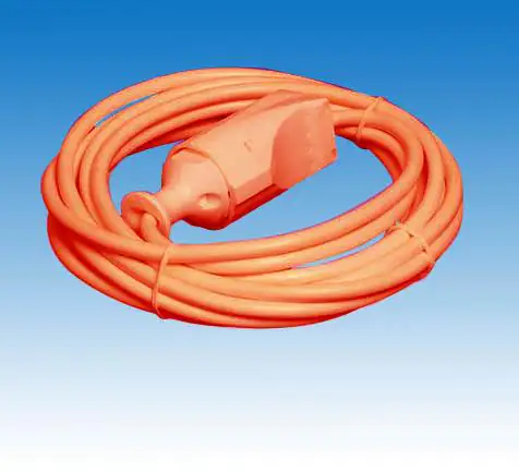 Unitec Verlängerungskabel Innen 10 Meter H05VV-F3G1,5, orange