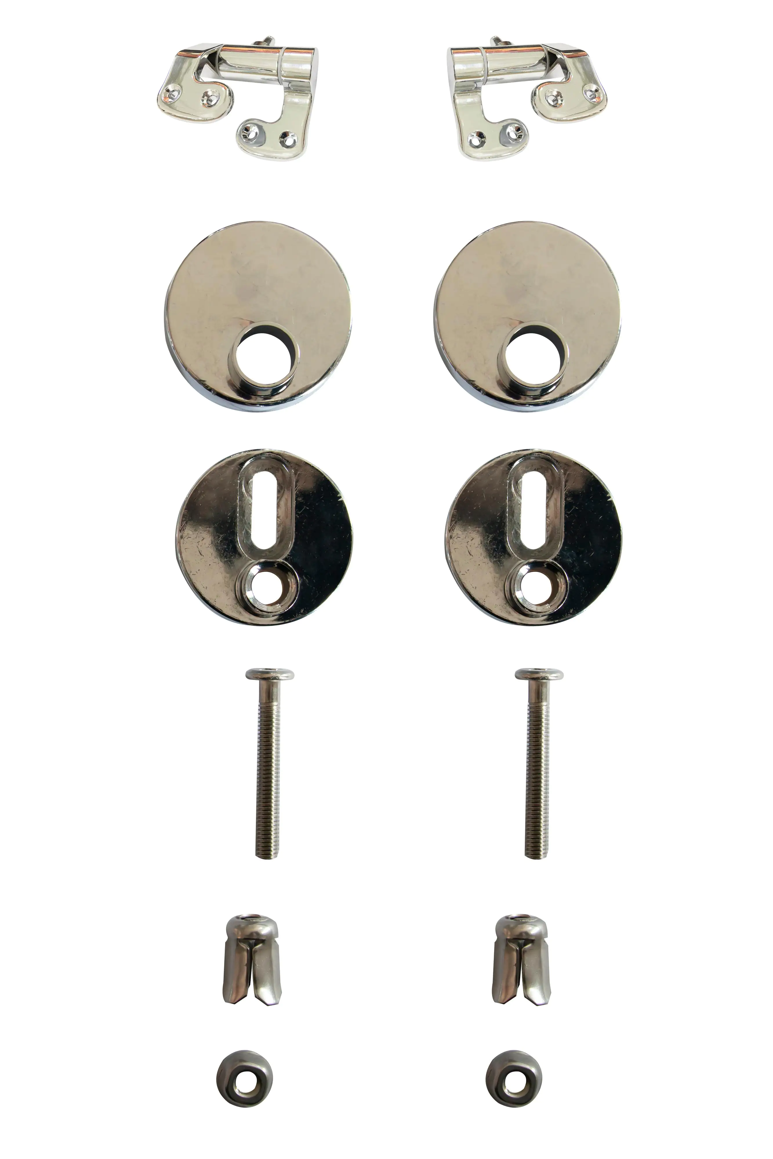 Primaster Metallscharnier-Set für WC-Sitze silber