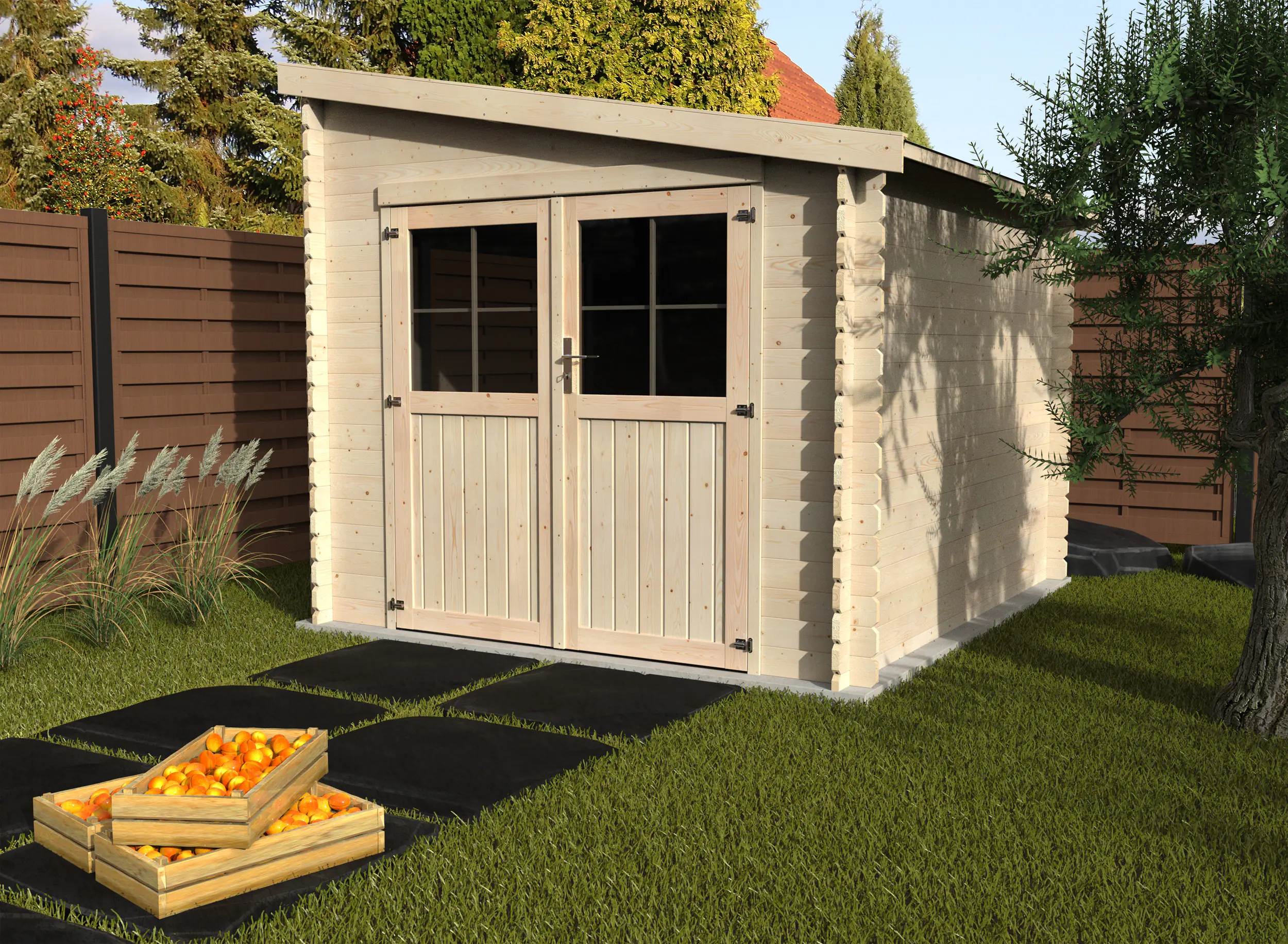 Décor et Jardin Gartenhaus Esprit 282 x 301 cm natur