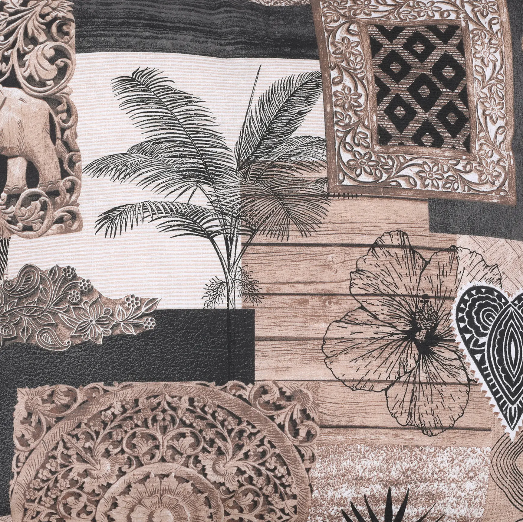 GO-DE Dekokissen Klara 48 x 48 cm braun/natur GO-DE Dekokissen Klara 48 x 48 cm braun/natur