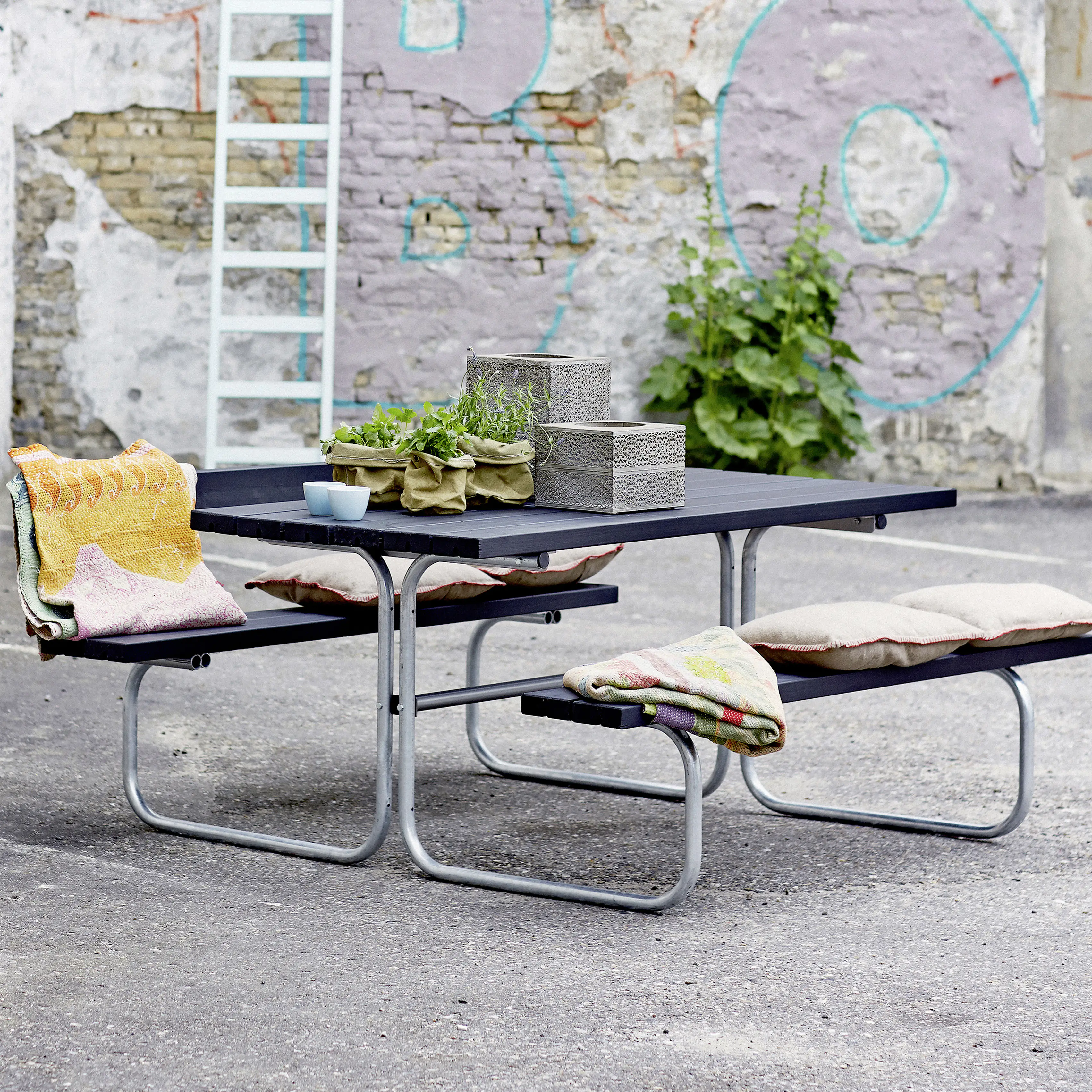 Plus Kombimöbel Classic 178 x 155 x 73 cm schwarz