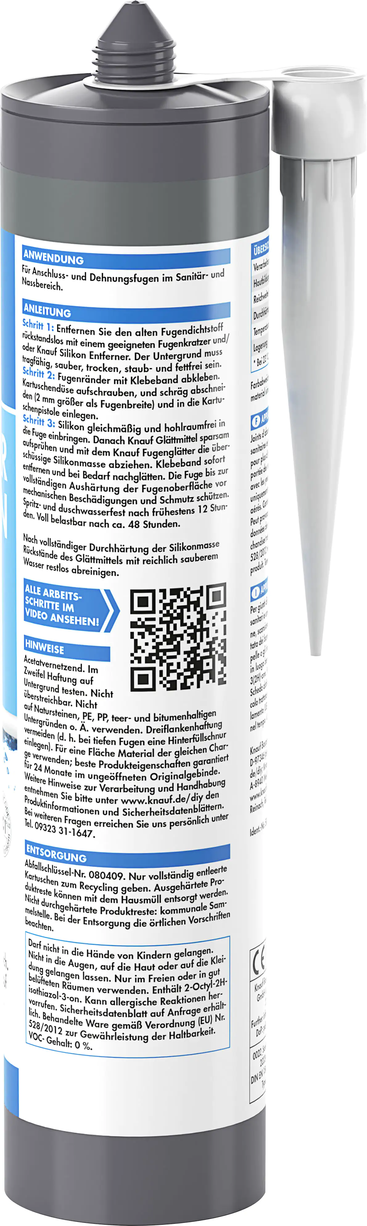 Knauf Sanitär Silikon anthrazit 300 ml