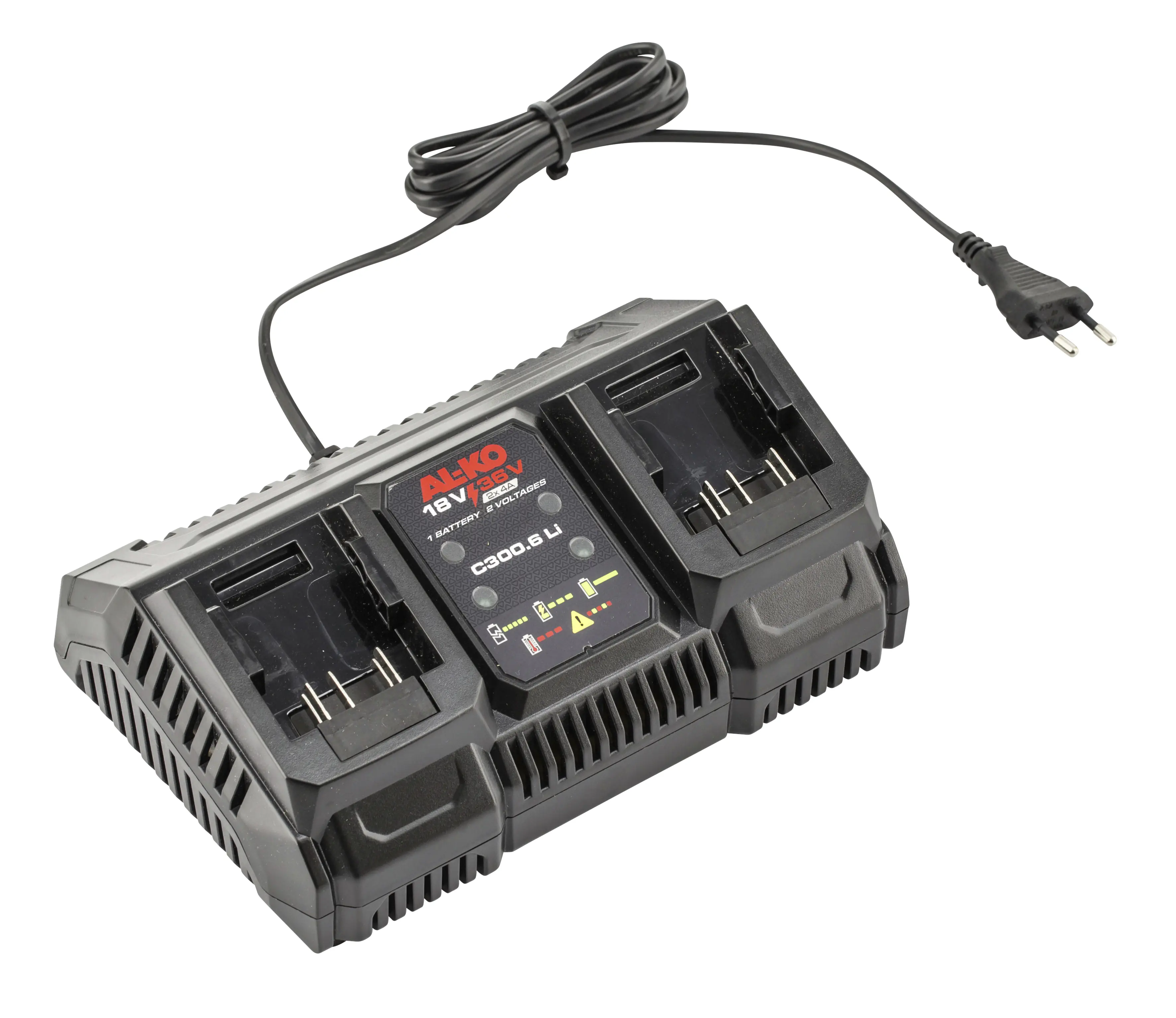  AL-KO Doppel-Ladegerät C300.6 Li für 18 V und 18/36 V Li-Ion Akkus