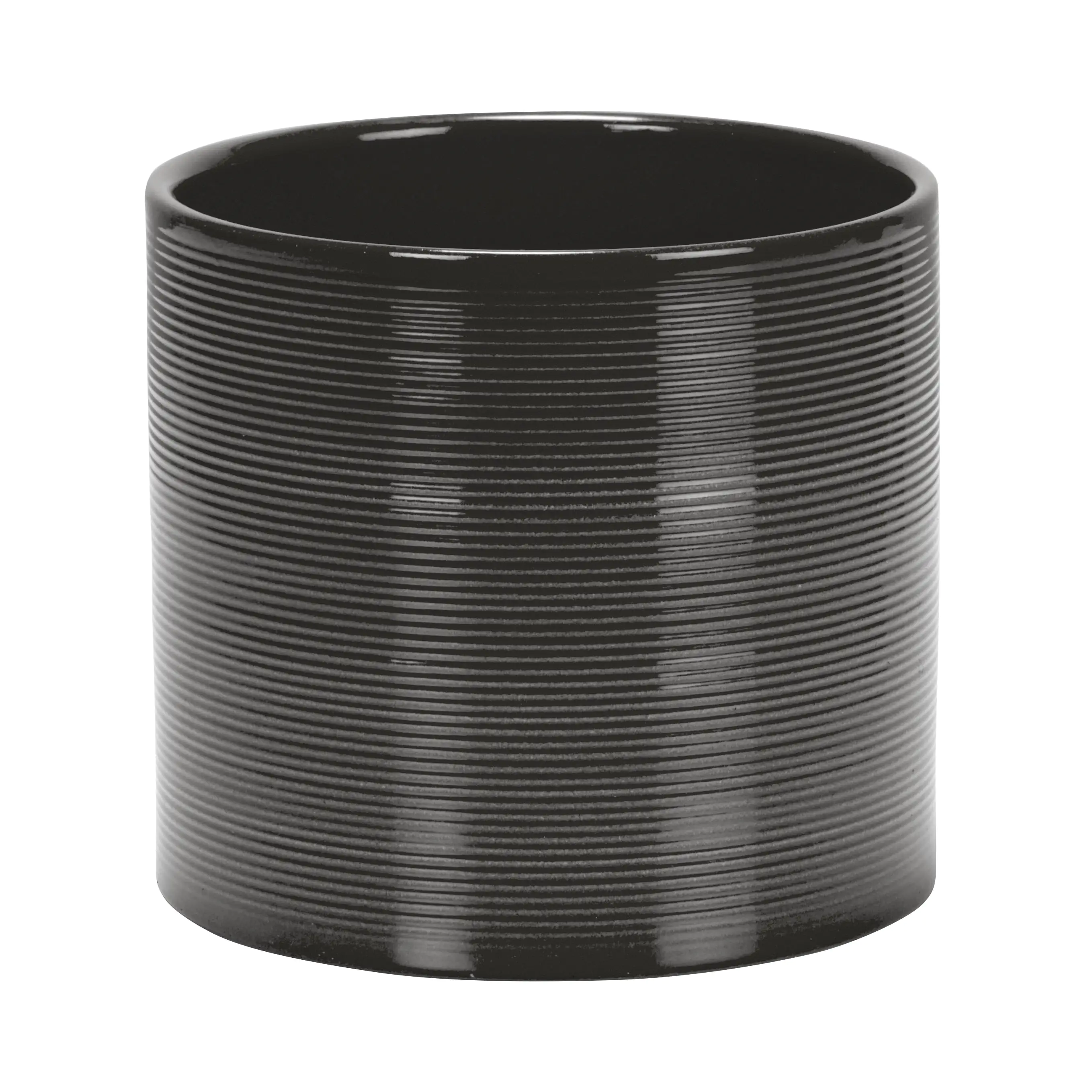 4002477590486 Scheurich Übertopf Serie 828 Ø 12 x 11 cm glass grey