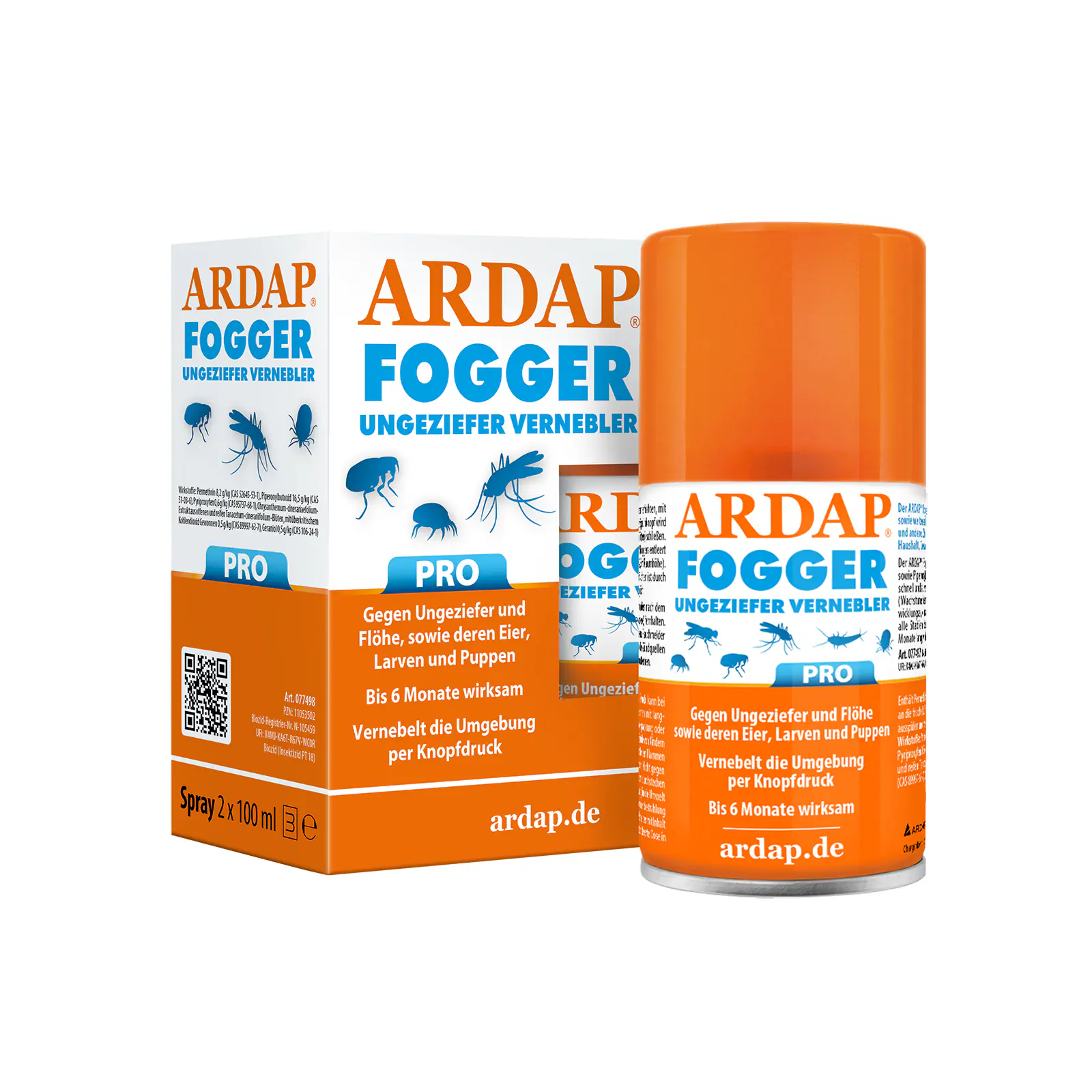 Ardap Pro Fogger vernebelt Ungeziefer und Flöhe 2 x 100 ml
