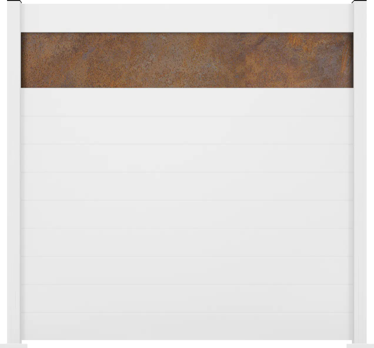 Ambiente Alu-Zaun Grundset Paneel 150 weiß 187 x 184,2 cm  