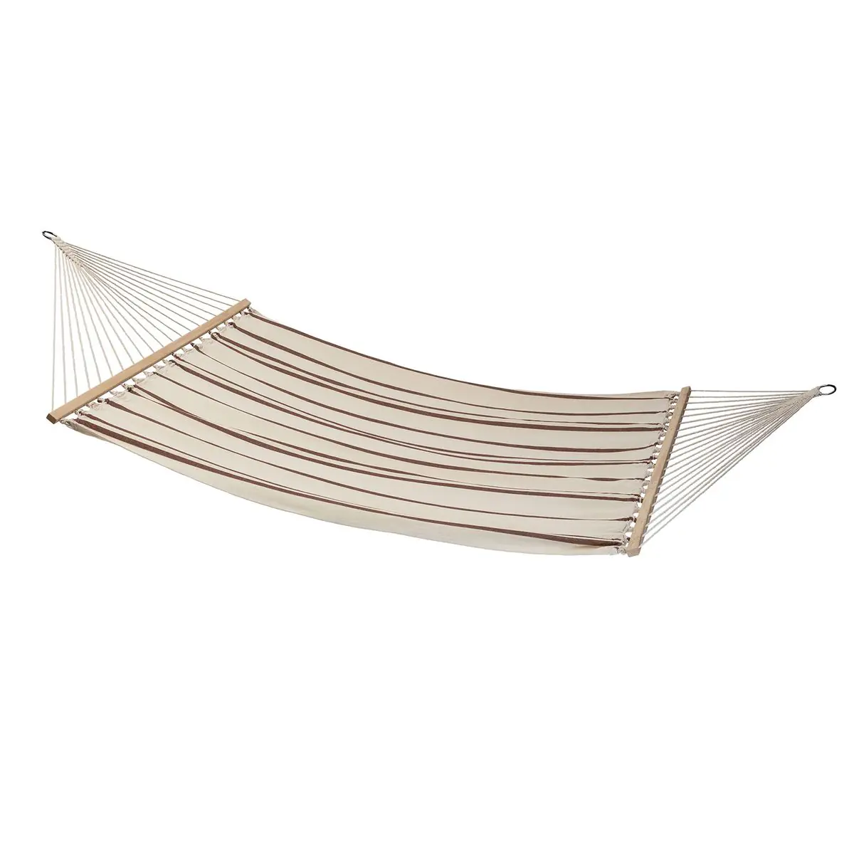 Conacord Hängematte Luna XL mit Spreizstab 190 x 145 cm beige/braun gestreift
