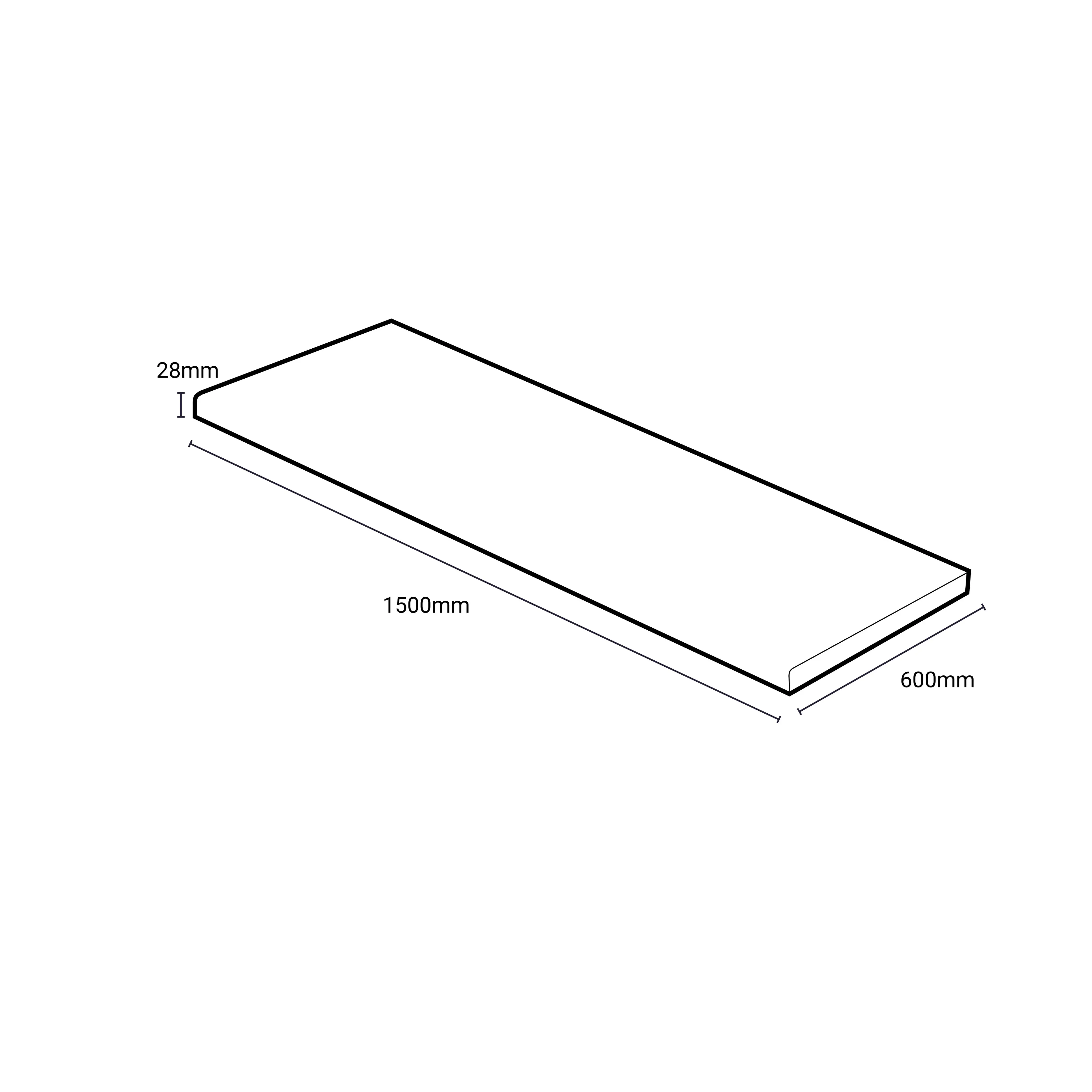 Wetwall Vanity Waschtischplatte 150 x 60 cm Magma