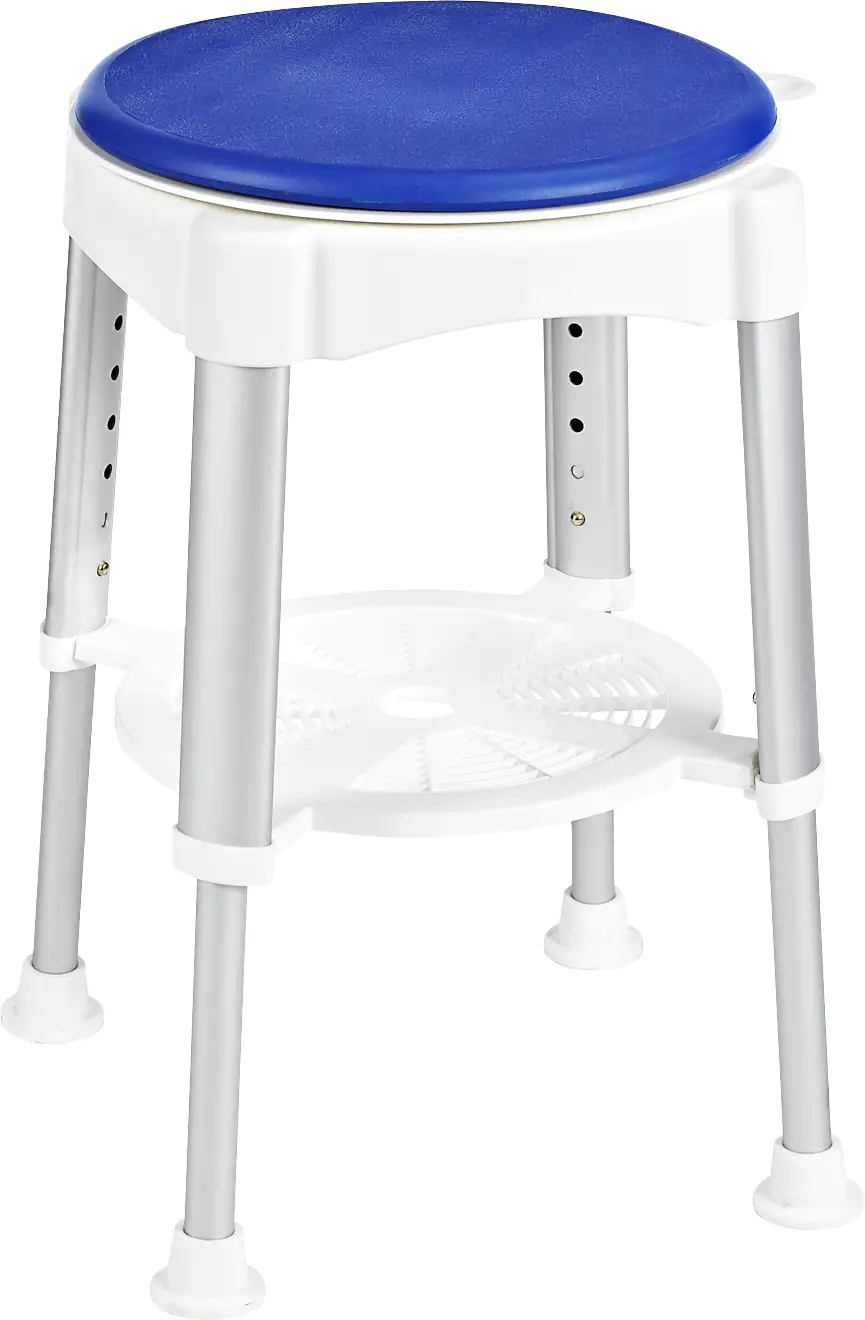Ridder Badhocker rund mit drehbarer Sitzfläche, höhenverstellbar Ridder Badhocker rund mit drehbarer Sitzfläche, höhenverstellbar