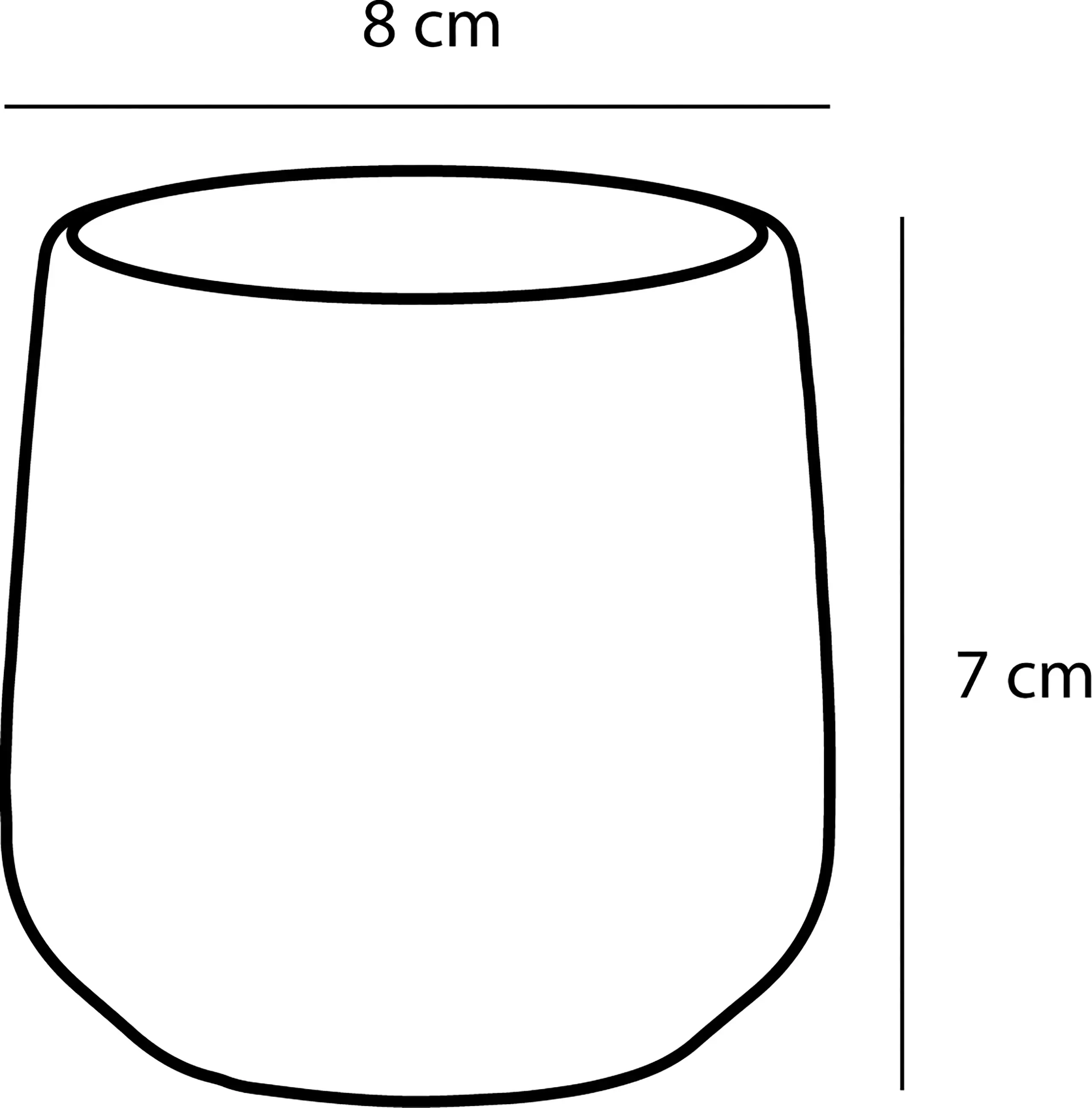 Mica Decorations Übertopf Keramik Amber rosa matt Ø 8 x 7 cm