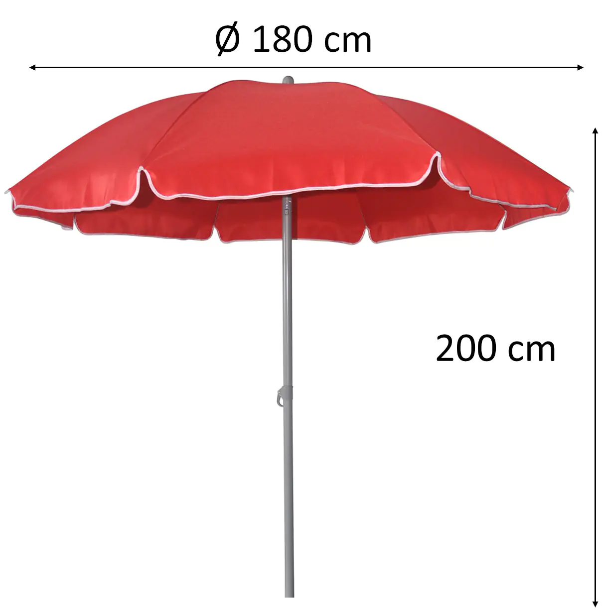 TrendLine Sonnenschirm rot, Ø 180 cm TrendLine Sonnenschirm rot, Ø 180 cm