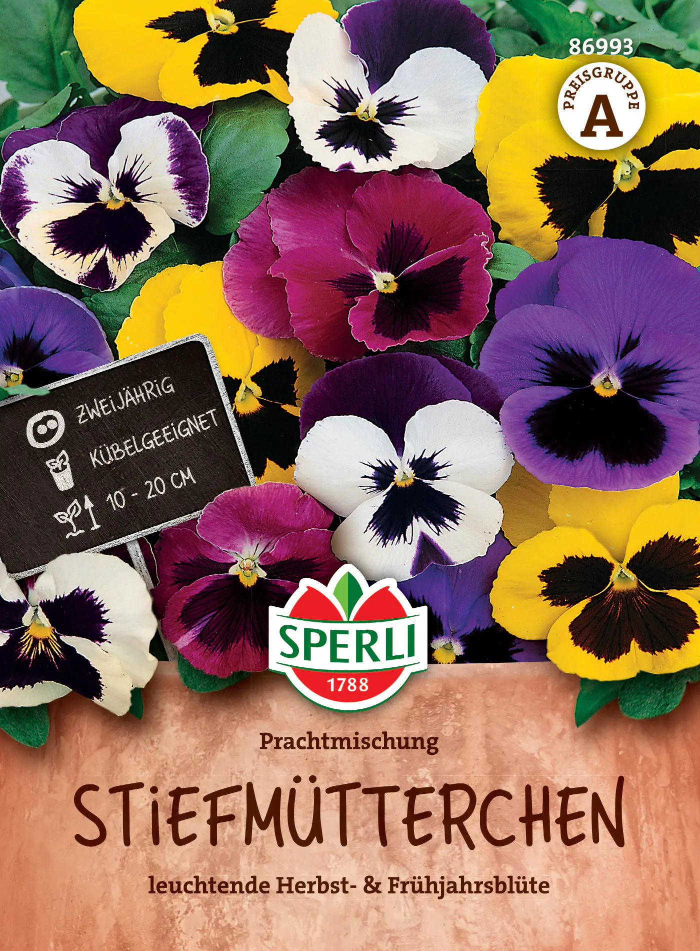 Sperli Saatgut Stiefmütterchen Prachtmischung für ca. 60 Pflanzen