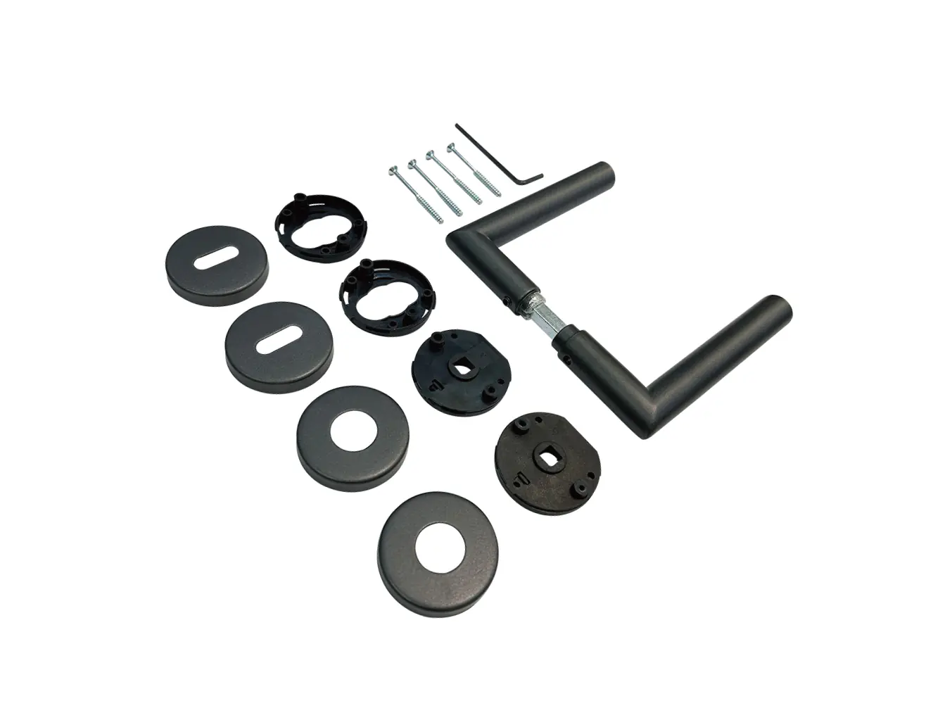 TrendLine Türgriff-Garnitur BB Edelstahl kaschmiergrau Ø 49,1 mm