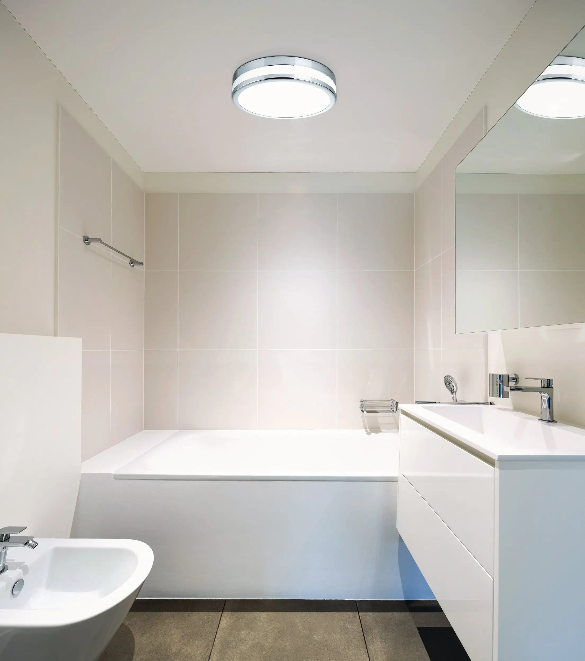 Eglo LED Badezimmer Lampe Palermo chrom weiß 30 cm